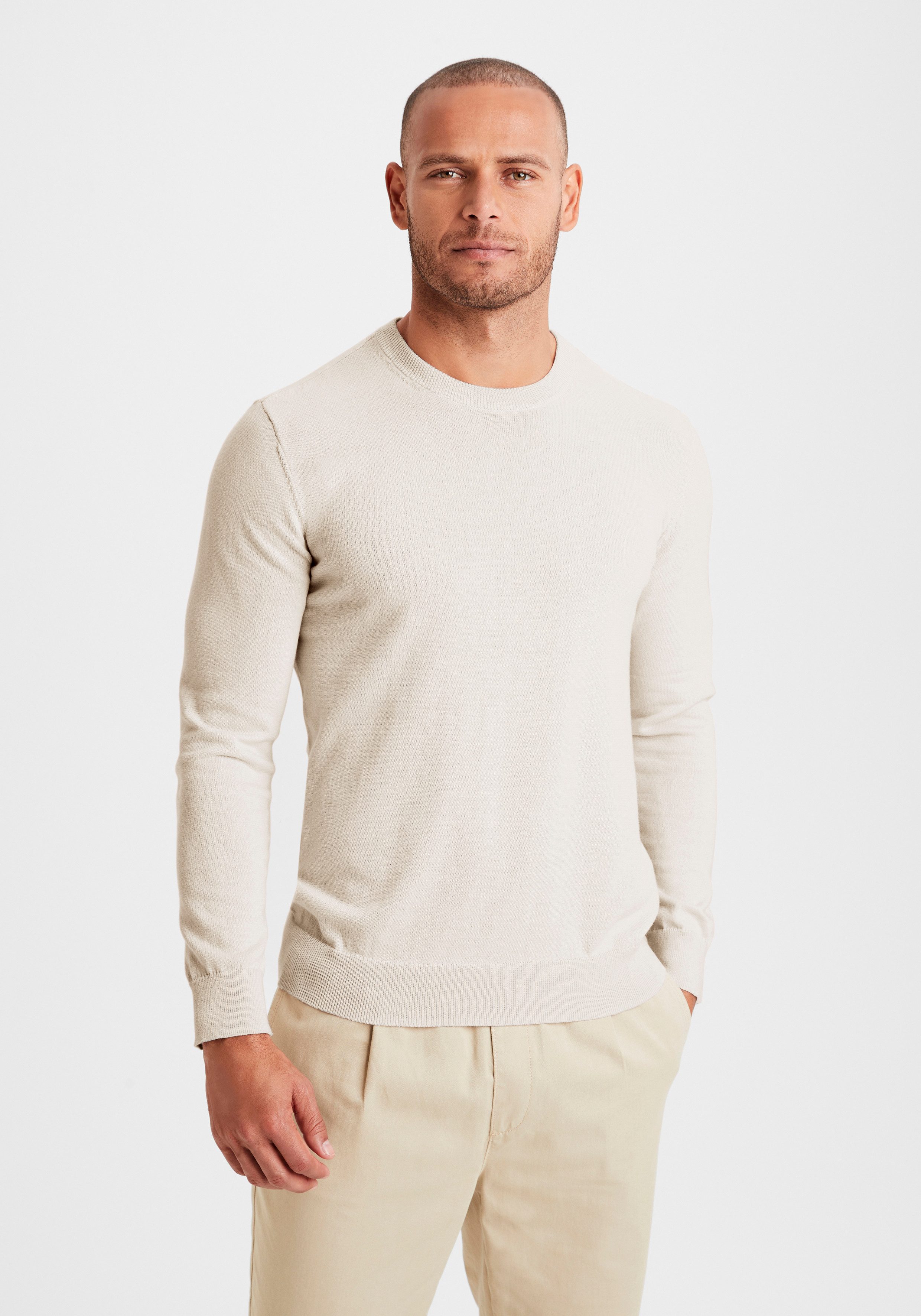 H.I.S Strickpullover Regular Fit, Langarm, Pullover aus Feinstrick, Baumwollmischung. € 34,99