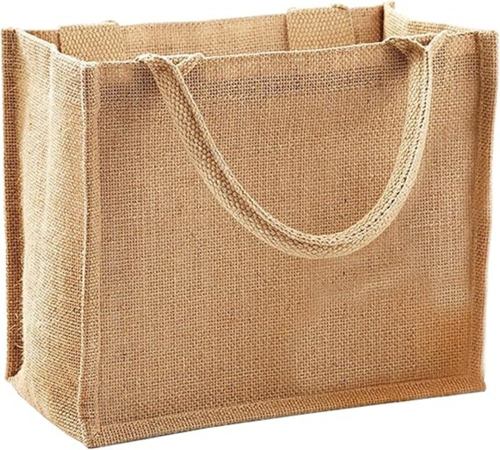 Westford Mill Tragetasche Jute Mini, Jute kompakt Geschenktasche Mini Natural