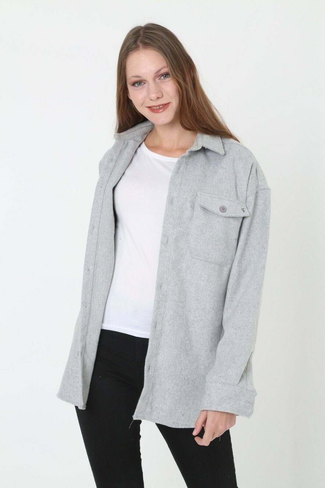 cofi1453 Hemdbluse Moderne Damen Hemdjacke Freizeithemd günstig online kaufen