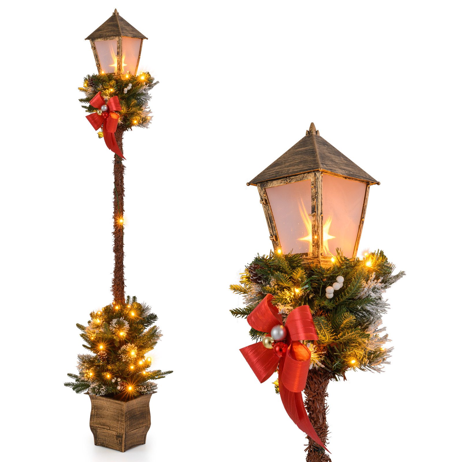 COSTWAY Weihnachtsfigur (1 St), Weihnachtslaterne, LED günstig online kaufen