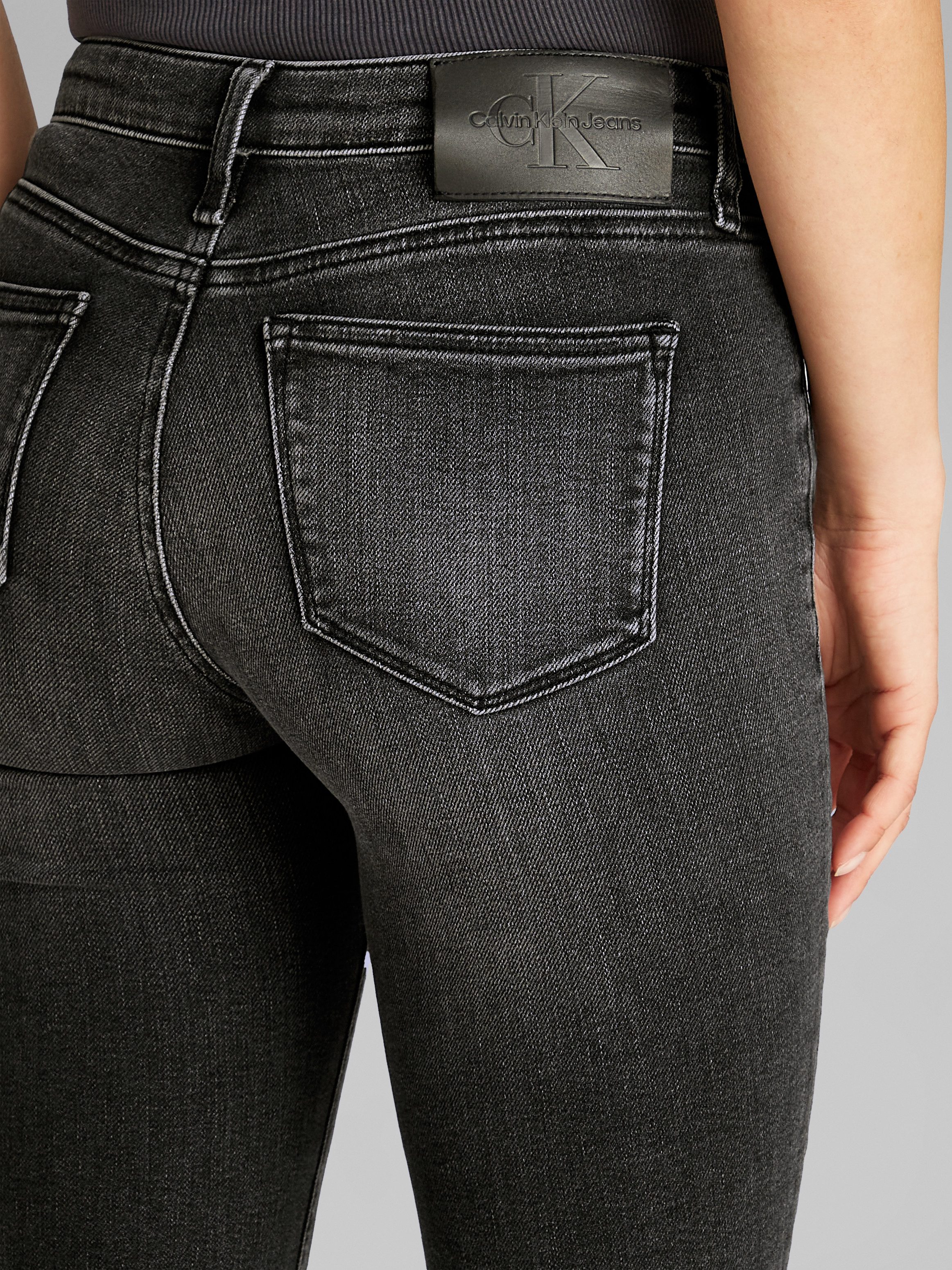 Calvin Klein Jeans Skinny-fit-Jeans "MID RISE SKINNY", mit offener Knopflei günstig online kaufen
