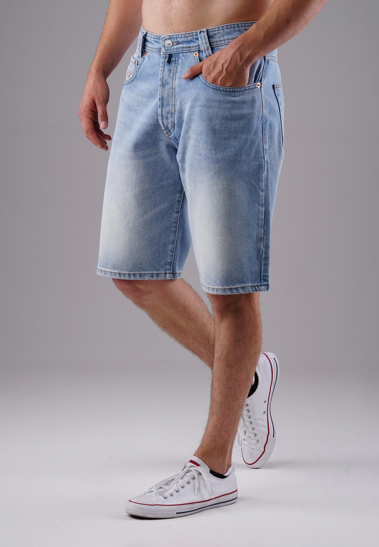 PICALDI Jeans Jeansshorts Zicco 471 Diamond - Relaxed Fit Icewashed Sky (1-tlg) Vintage-Look