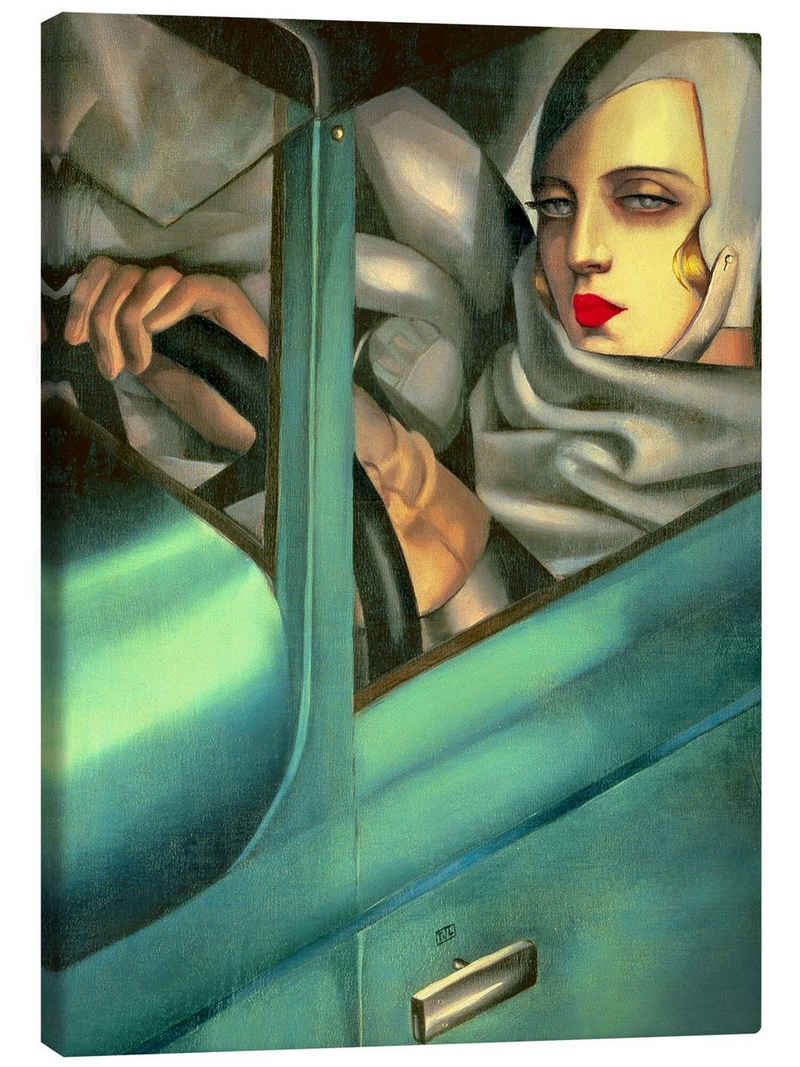 Posterlounge Leinwandbild Tamara de Lempicka, Mein Porträt, Wohnzimmer Vintage Malerei