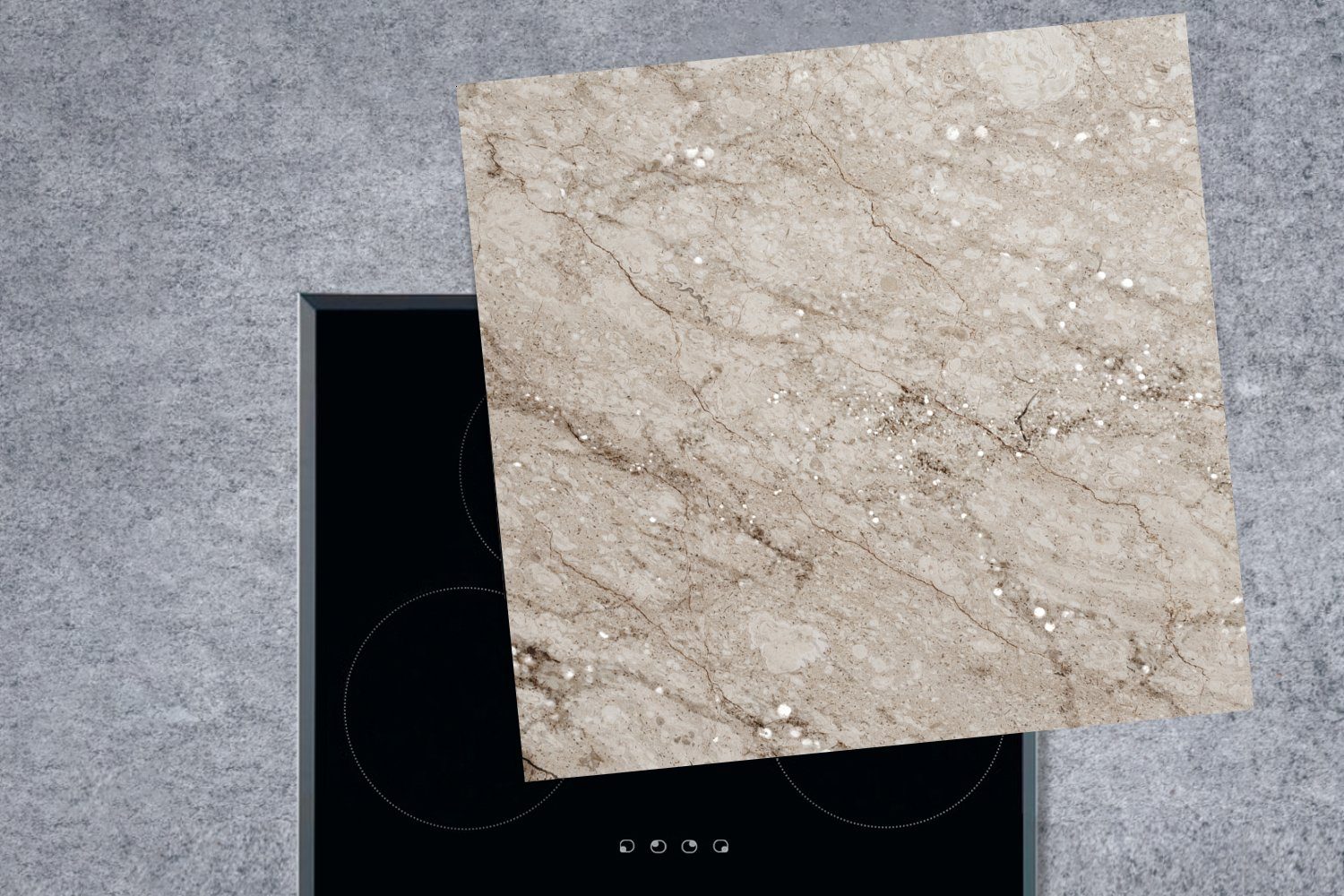 Marmor für küche cm, Herdblende-/Abdeckplatte tlg), - 78x78 - MuchoWow Vinyl, Ceranfeldabdeckung, Luxus, Muster (1 Arbeitsplatte