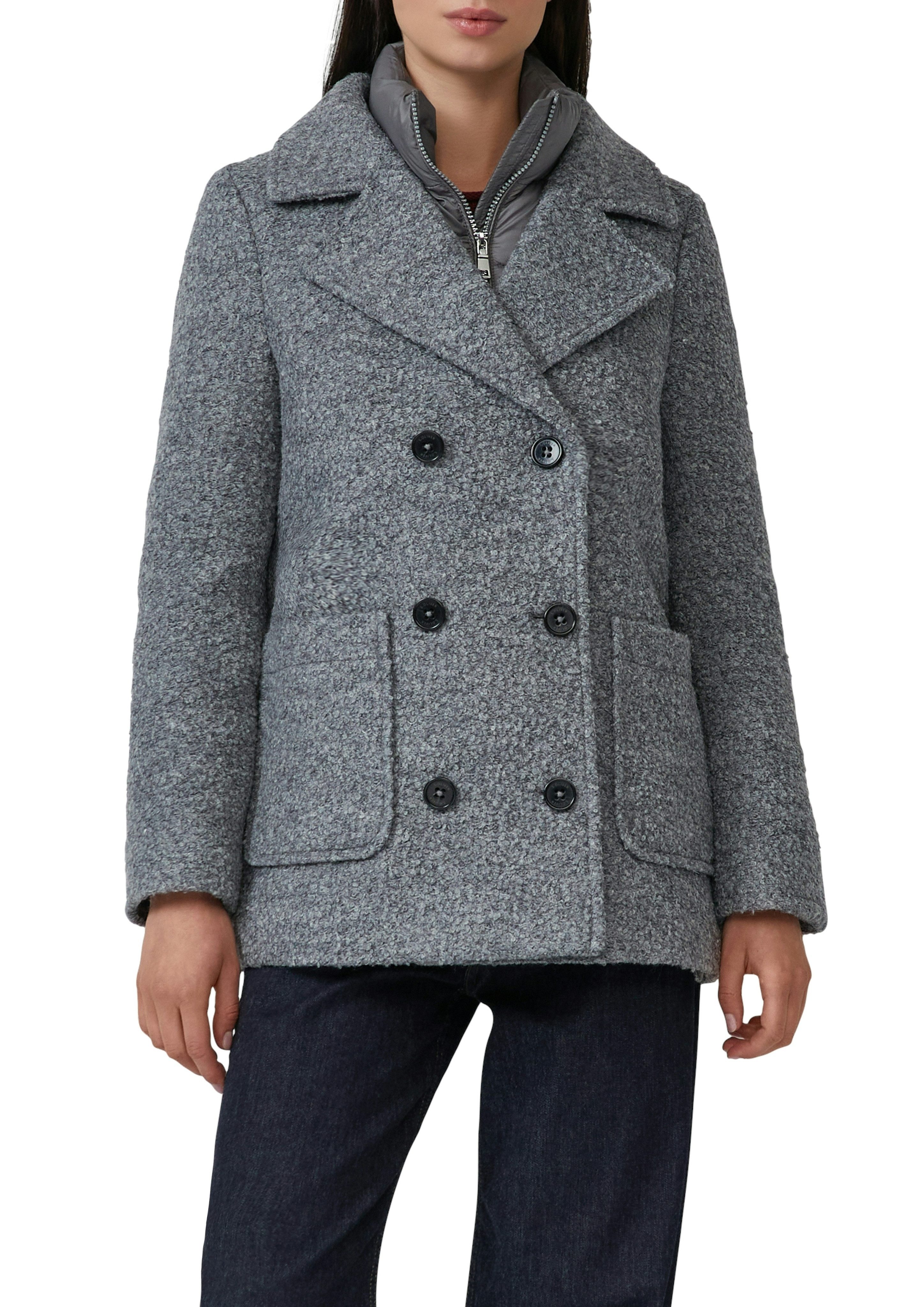 s.Oliver Cabanjacke mit Reverskragen und doppelreihiger Knopfleiste, Woll-Anteil