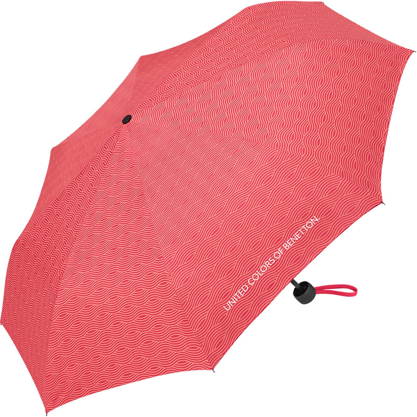 United Colors of Benetton Taschenregenschirm für Damen mit Handöffner Super Mini FS 2026 Design, klein, leicht, stabil und modern