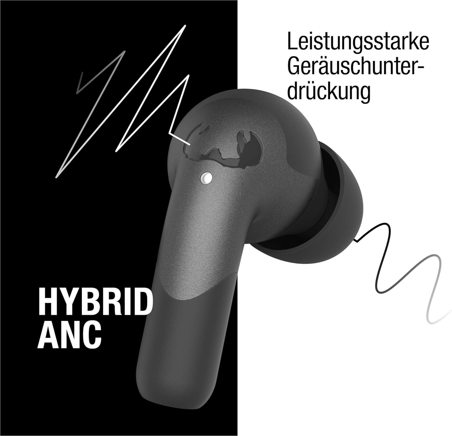 Fresh 'n Rebel Bluetooth Kopfhörer mit ANC, 34h Akku, IPX4, Mikrofon In-Ear-Kopfhörer (Kabellose Bluetooth Kopfhörer mit moderner Technologie für stabile Verbindung und hochwertigen, klaren Klang im Alltag., Kabelose Noise Cancelling Kopfhöre mit ENC Bluetooth 5.3 Touch Control)
