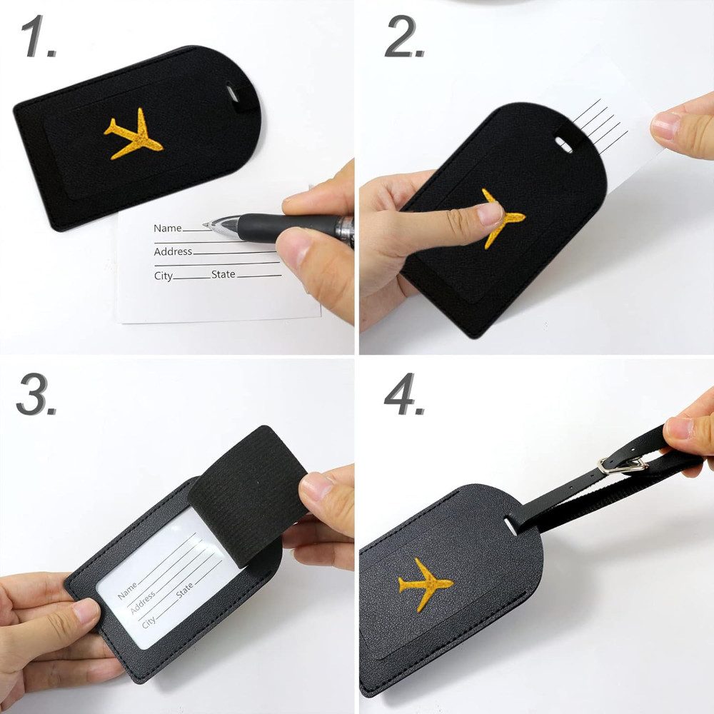 Blusmart Gepäckanhänger Reisepasshülle und Kofferanhänger Set (Passport Cover Schutzhülle Tasche, 2-St., Reisezubehör/Cardholder) Für Kreditkarten Reisepass, Ausweis und Reisedokumente