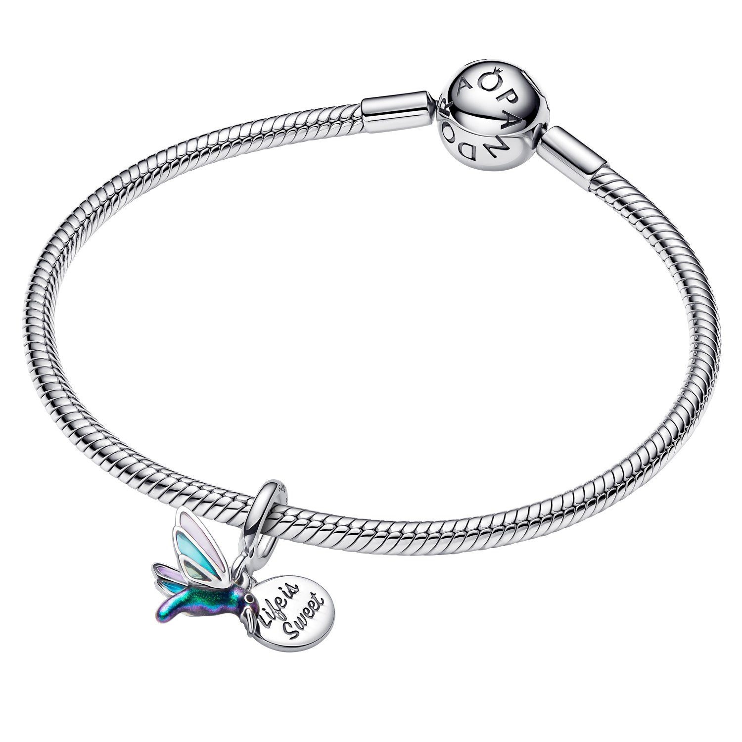 Pandora Kettenanhänger Charm-Silber Kolibri