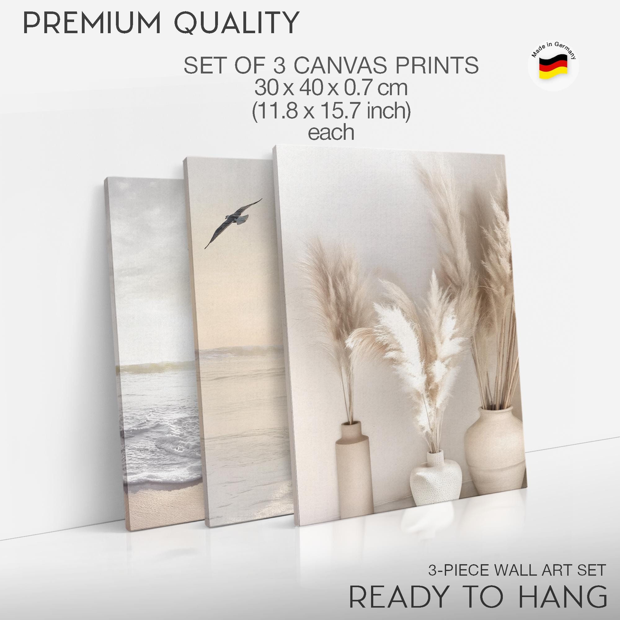 Novart Wandbild Boho Natur Landschaft Wohnzimmer Schlafzimmer Deko Bilderset, Boho Style – Bild 5 von 5