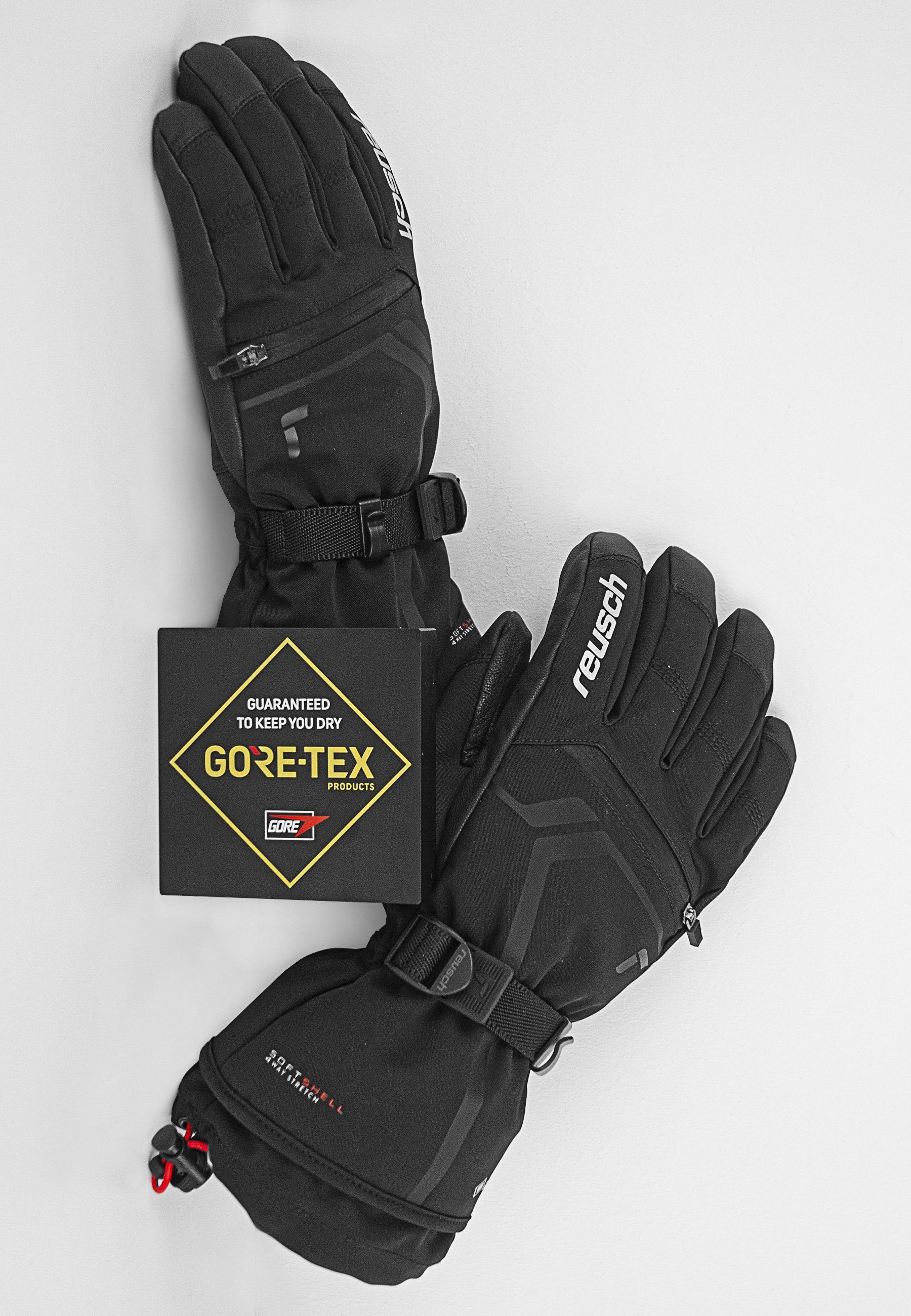 Reusch Skihandschuhe Down Wärmestufe GORE-TEX schwarz Spirit höchster mit