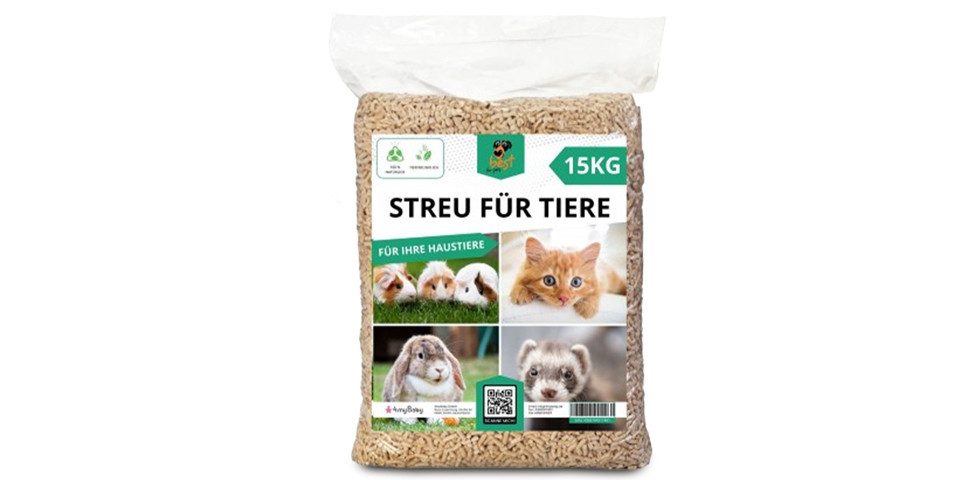 Best for Pets Katzenstreu Tierstreu Holzpellets 100% Natur – saugstark & geruchsbindend (Tierbedarf, 1-tlg., Einzelprodukt), 100 % Naturholz, ohne chemische Zusätze, staubarm
