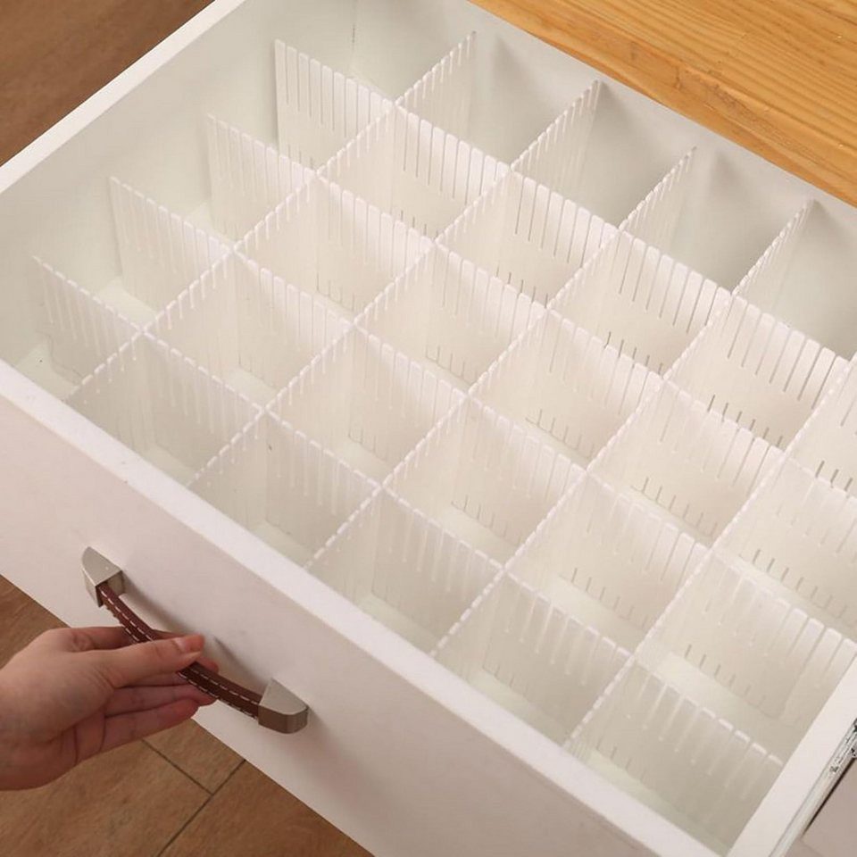 FOUORTUNATE-BEE Schubladeneinsatz 16er Set verstellbare Schubladeneinteiler für Ordnung im Haushalt (16 St), Flexible Schubladen-Organizer für Küche, Büro und B – Bild 4 von 5