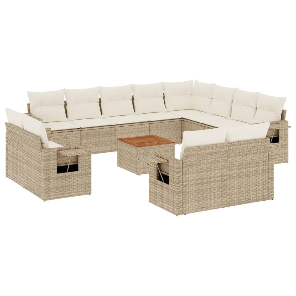 vidaXL Gartenlounge-Set 13-tlg. Garten-Sofagarnitur mit Kissen günstig online kaufen