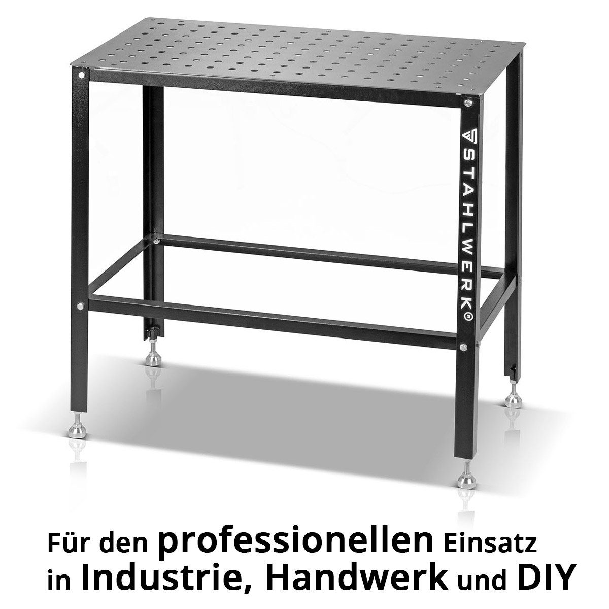 STAHLWERK Werkbank Schweißtisch Montagetisch 500 kg Tragkraft 3 mm Platte D16 Lochsystem, (Packung, 1-tlg), B/T/H: 91.5x46x90 cm