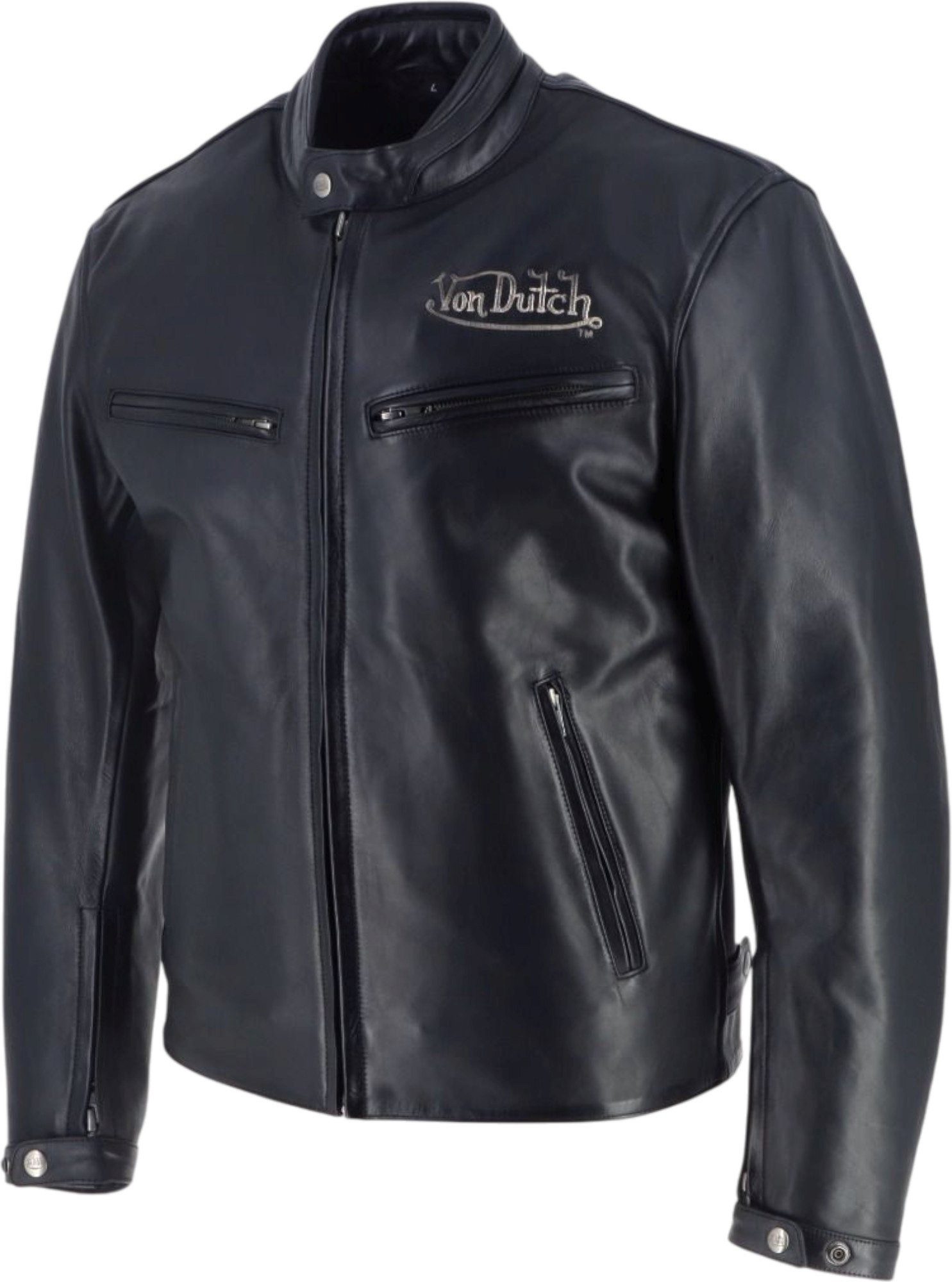 Von Dutch Motorradjacke Von Dutch X Helstons Basic Motorrad Lederjacke Rück günstig online kaufen