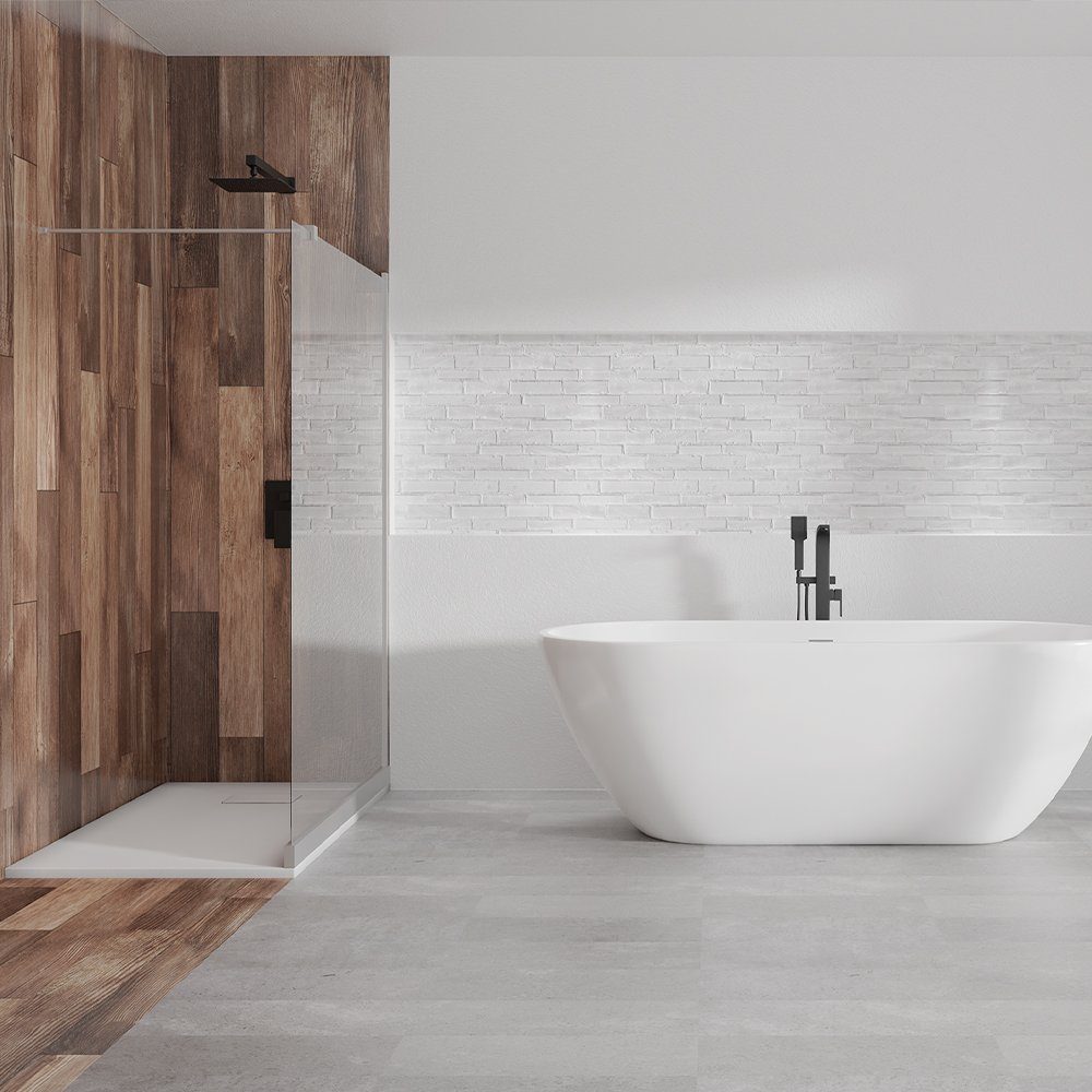 KOLMAN Duschwanne Rechteck VIDAR 100x80x3,2 Steinoptik, rechteckig, Verbundwerkstoff, Ablaufgarnitur GRATIS – Bild 5 von 5