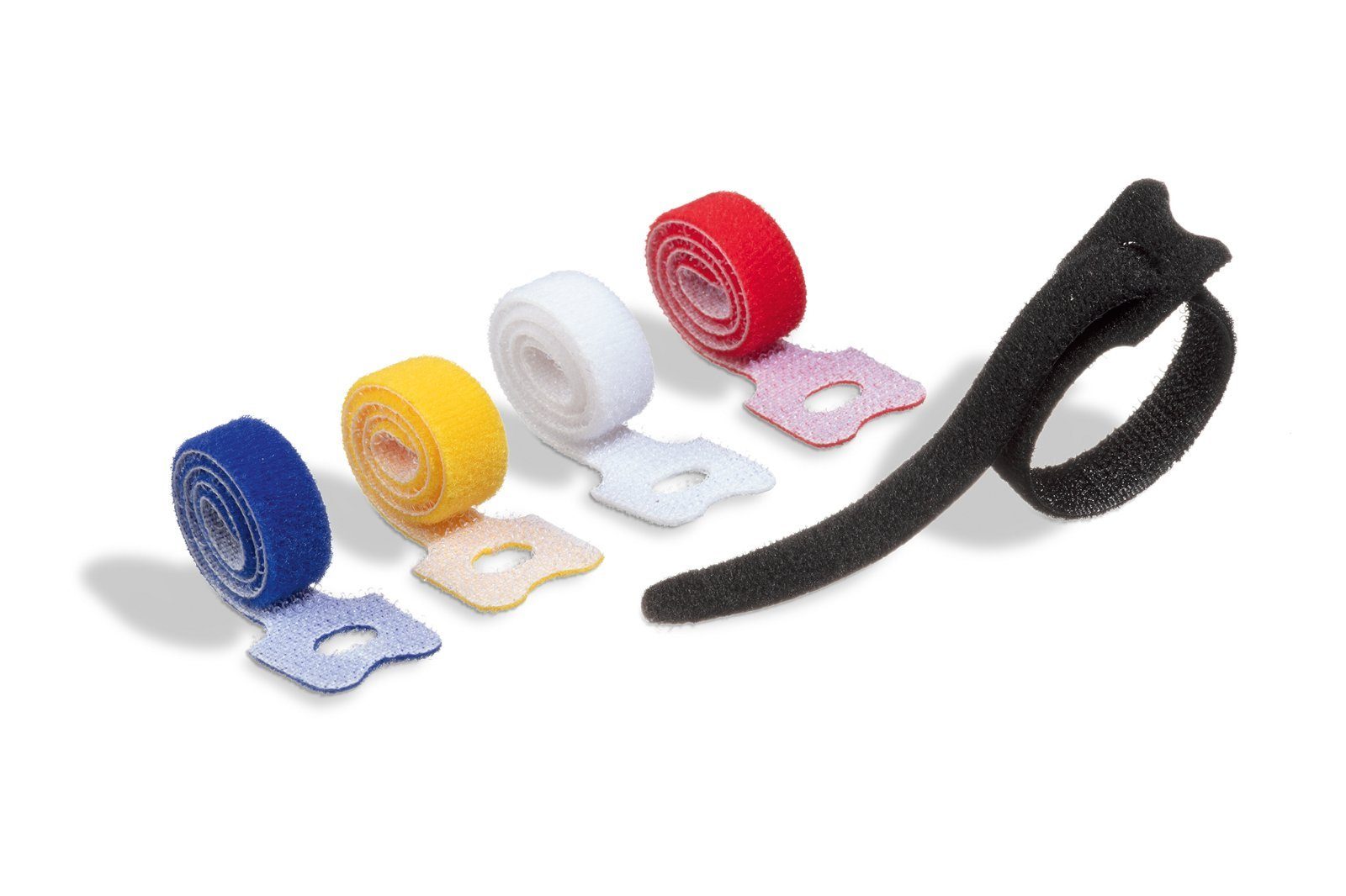 DURABLE Kabelzubehör Klett-Kabelbinder mit Schlaufe CAVOLINE® GRIP TIE farbig sortiert VE5, (Verschluss vorhanden)