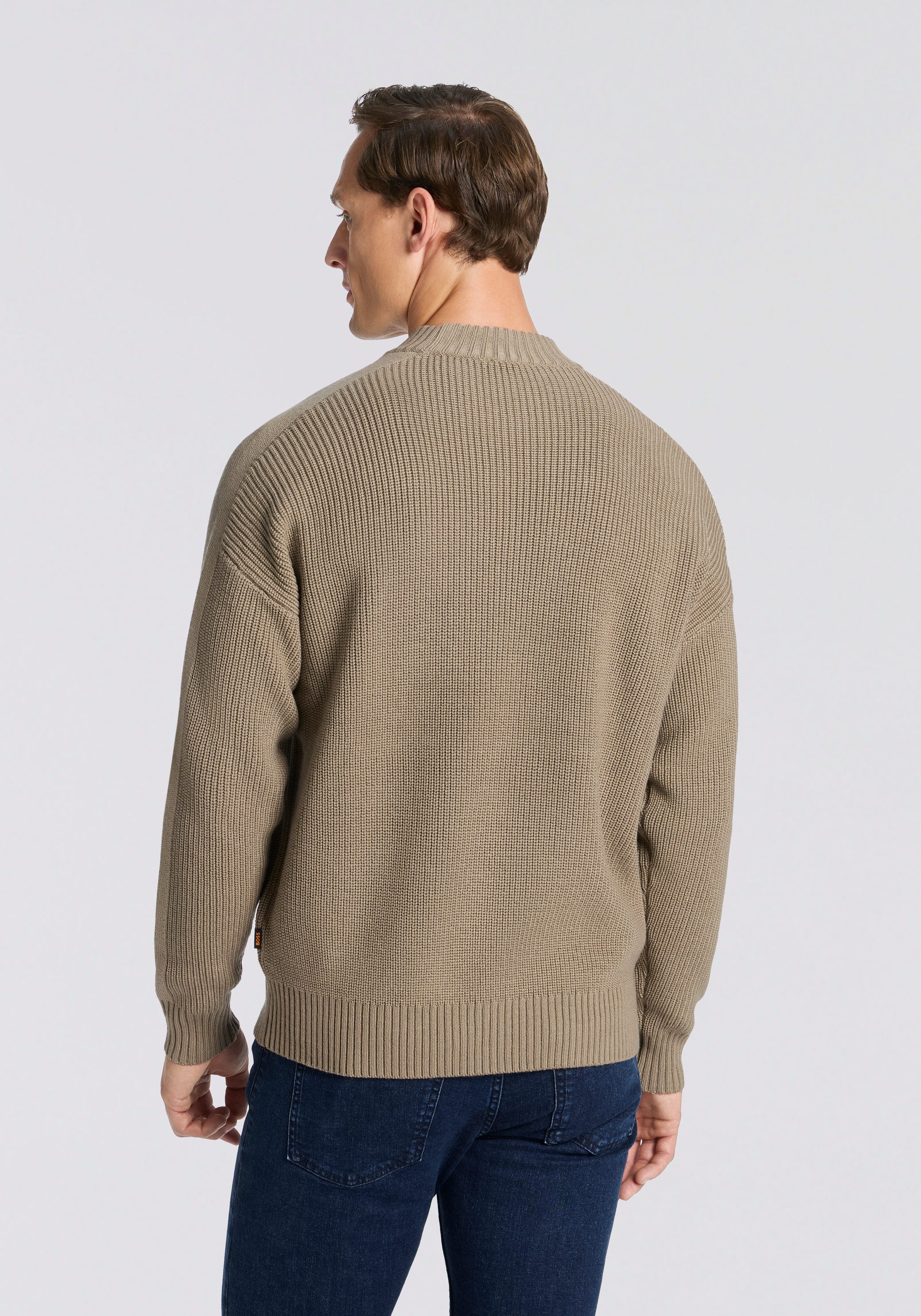 BOSS ORANGE Strickpullover Andern Rundhalsausschnitt, relaxed fit, Strickmi günstig online kaufen