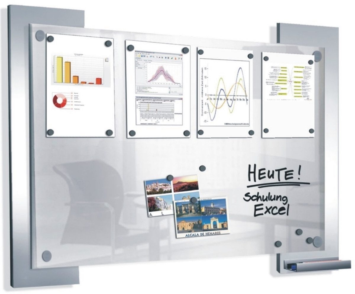 KERKMANN Wandtafel Infoboard Look HxB 840x1060mm Glas satiniert