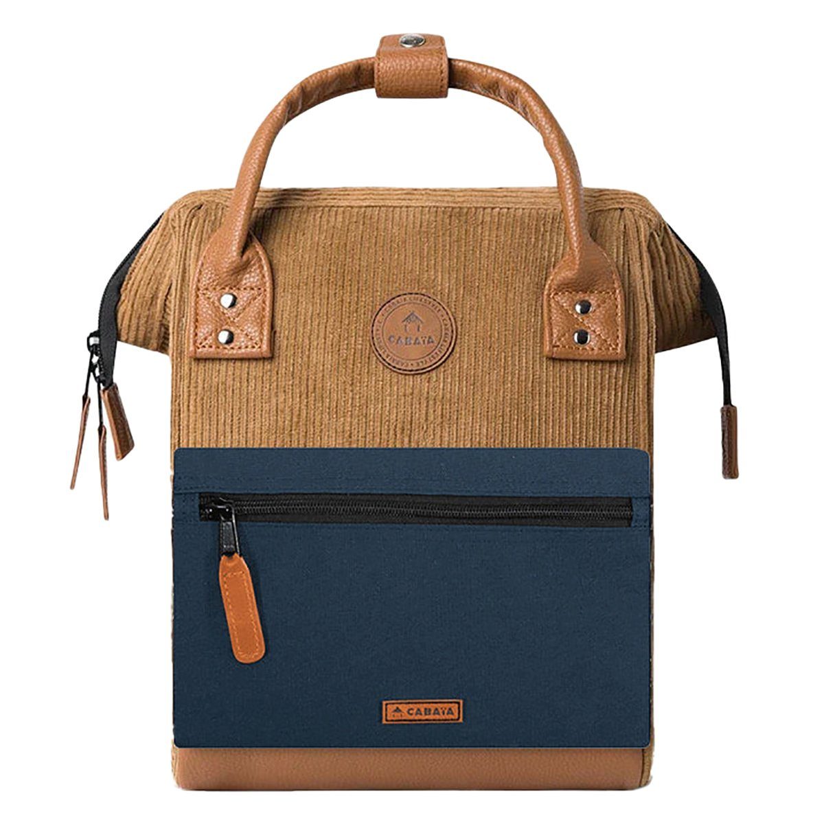 CABAIA Rucksack Adventurer Small Dubai (Set, 3-tlg., inkl. 2 auswechselbaren Vordertaschen), Tagesrucksack mit austauschbaren Vordertaschen