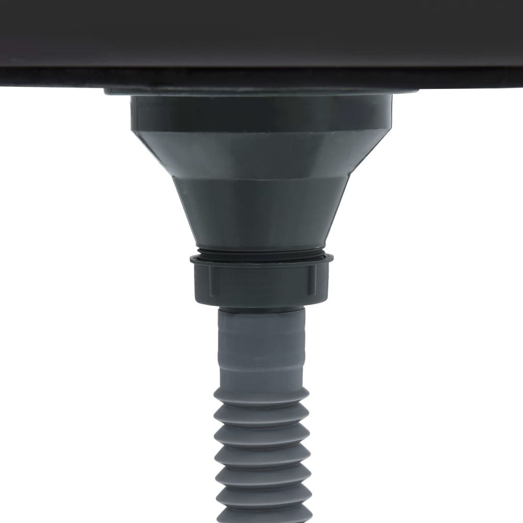 vidaXL Kitchen Sink Black - 30 x 30 x 20 cm Kitchen Sink Rectangular Built-in Sink Black, 30/30 cm