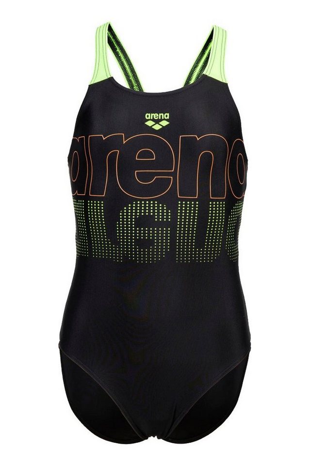 Arena Badeanzug GIRL'S SWIMSUIT V BACK GRAPHIC mit Ringerrücken