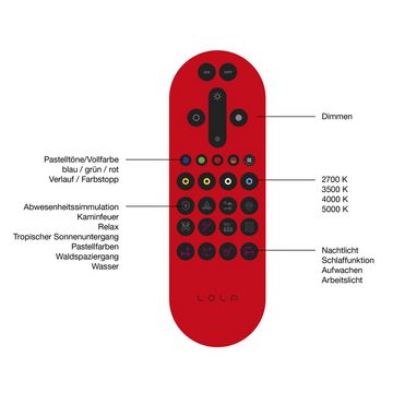 SellTec LED Deckenleuchte LED Deckenlampe SABI Smart Home, dimmbar per Fernbedienung, Smart Home, RBG + CCT, 4x LED Board / je 4.5Watt, CCT + RBG, RGB + CCT Farbwechsel, schwenkbar, Fernbedienung, dimmbar