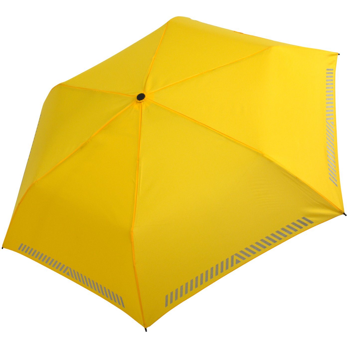 iX-brella Taschenregenschirm Kinderschirm reflektierend, Sicherheit Auf-Zu-Automatik, durch gelb Reflex-Streifen mit 