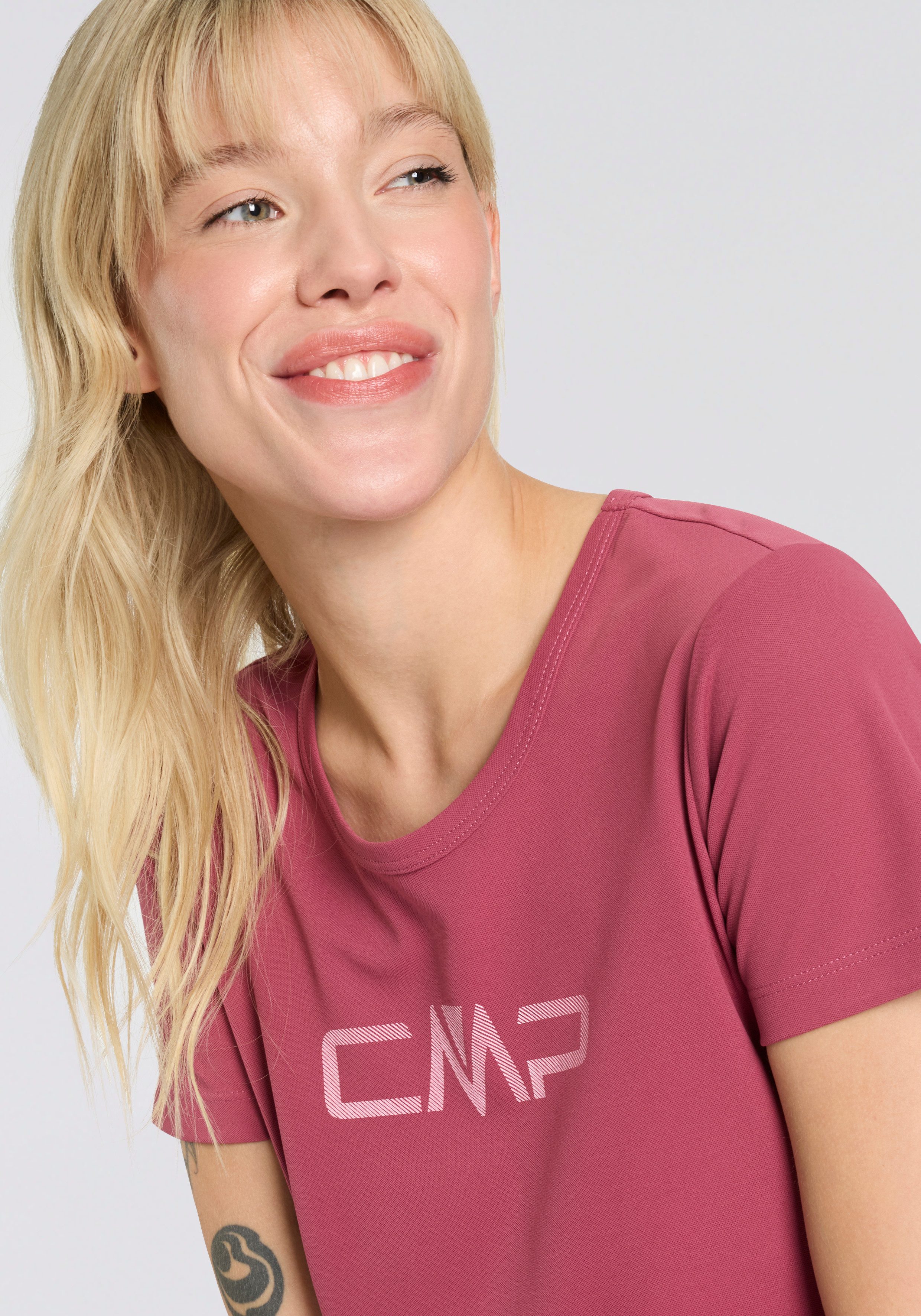 CMP Funktionsshirt WOMAN CO T-SHIRT Kurzarm, Rundhalsausschnitt, für Wandern und sportliche Aktivitäten