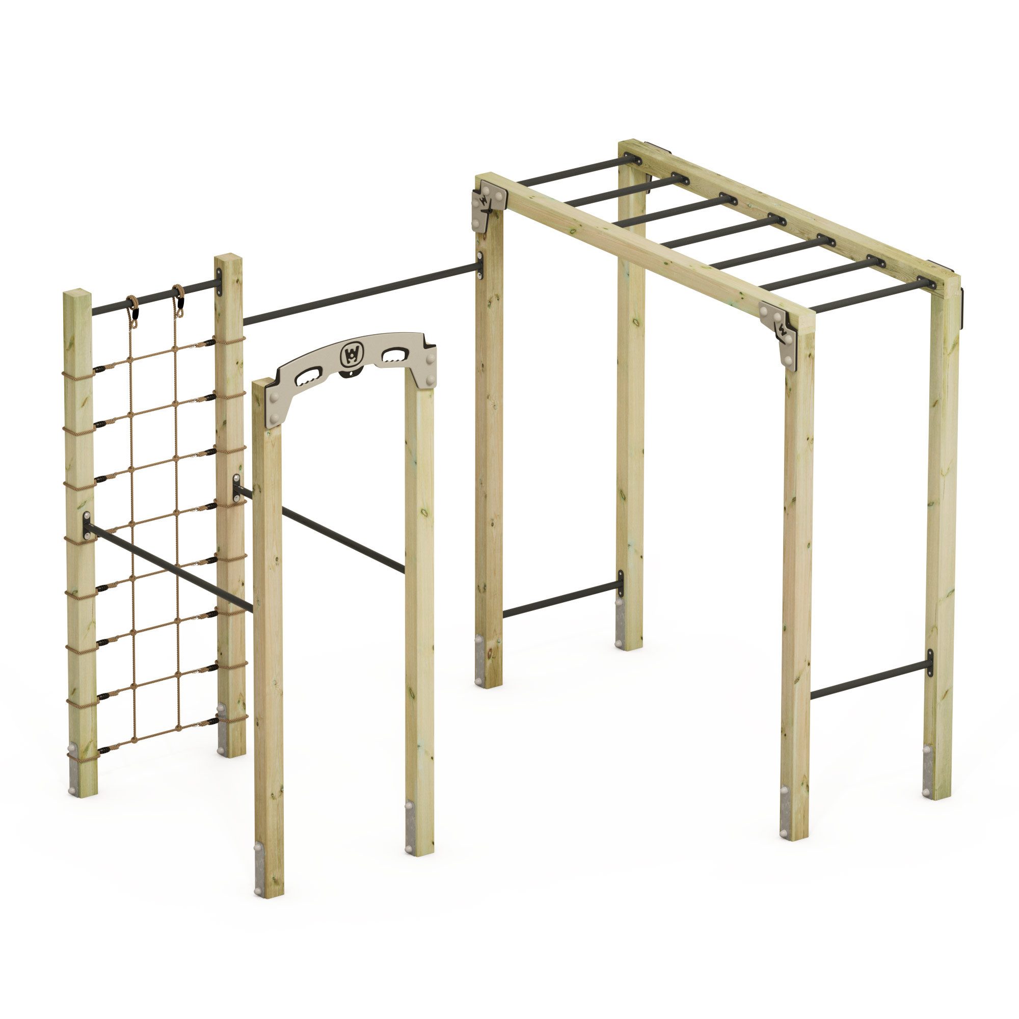 Wickey Klettergerüst Wickey FIT Base 820 – Klimmzugstation für Garten & Calisthenics, (Kraftstation, Fitnessstation, Sportgeräte für zuhause, Workout, Krafttraining, Gymtower, Fitnessturm, Outdoor-Fitnessgerät für Kinder & Erwachsene bis 100 kg), wetterfe