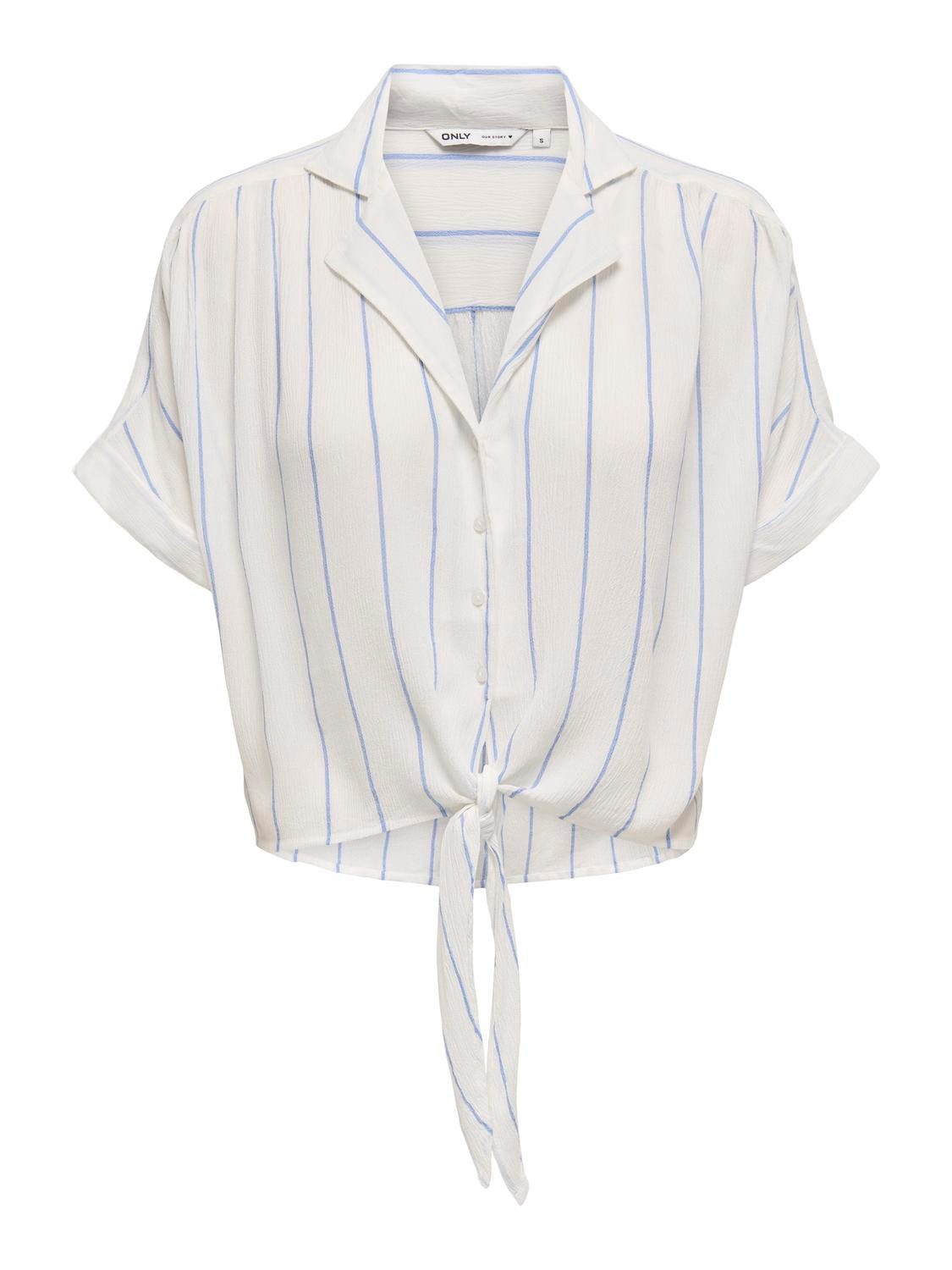 ONLY Kurzarmbluse ONLPAULA LIFE S/S TIE SHIRT WVN NOOS Viskose, regular fit