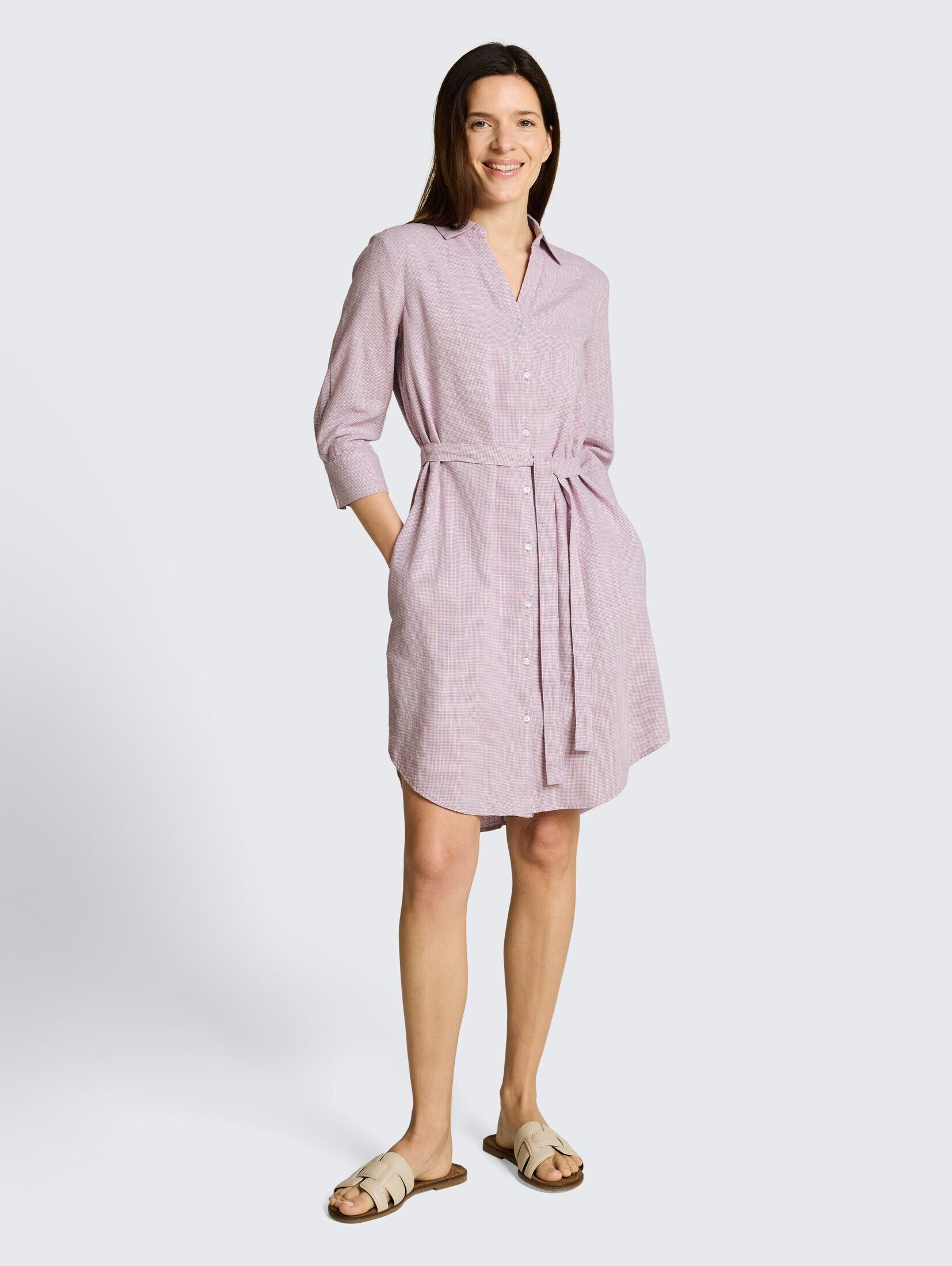 TOM TAILOR Jerseykleid Kleider & Jumpsuits Blusenkleid mit Bindegürtel