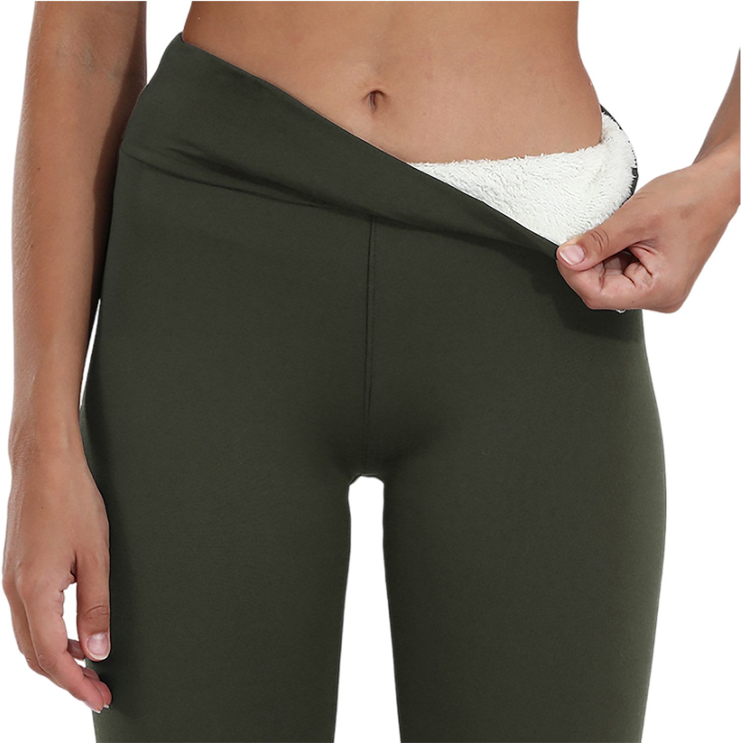 Refttenw Thermoleggings Damen Gefütterte High Waist Leggings Elastisch Yoga günstig online kaufen