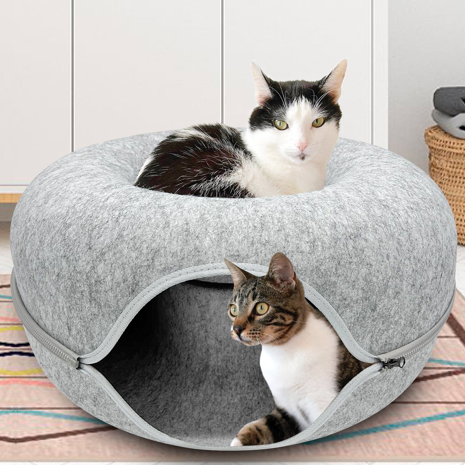 Tierbett Katzenbett Katzenhöhle aus Filz, Katzen Zubehör