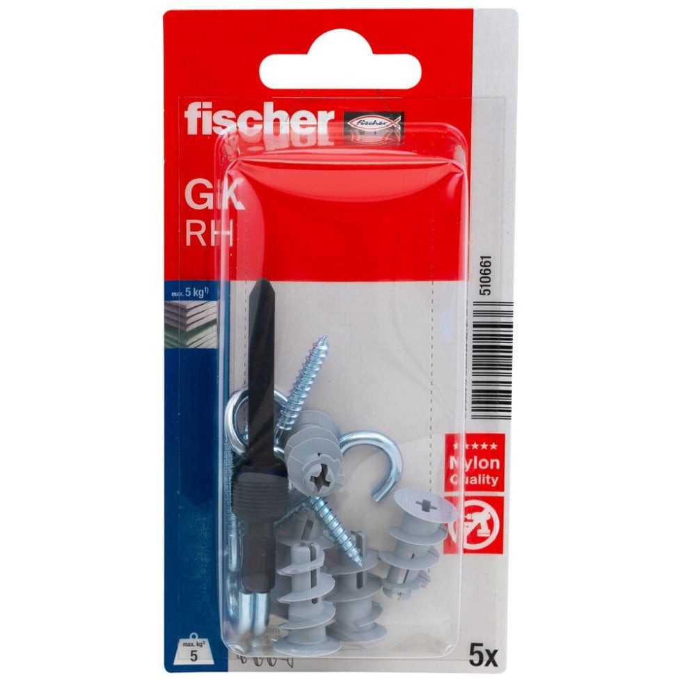 fischer Schrauben- und Dübel-Set Fischer Gipskartondübel GK RH 22 mm - 5 Stück
