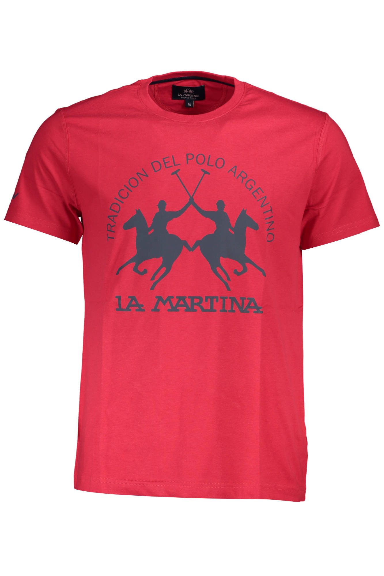 La Martina T-Shirt Stylisches rotes Herren Kurzarm T-Shirt mit Druck