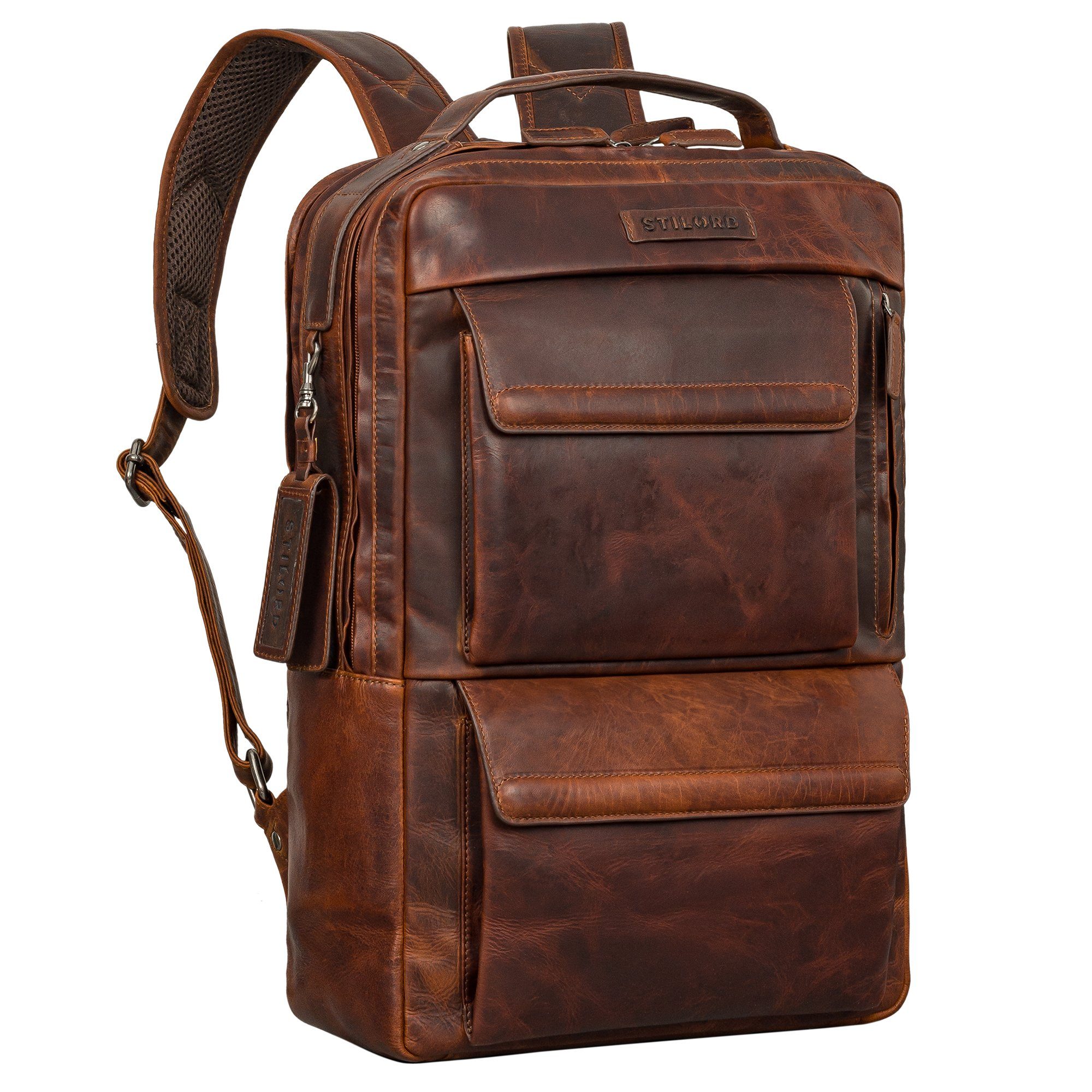 STILORD Notebook-Rucksack "Egon" Moderner Laptop Rucksack 15 Zoll Leder
