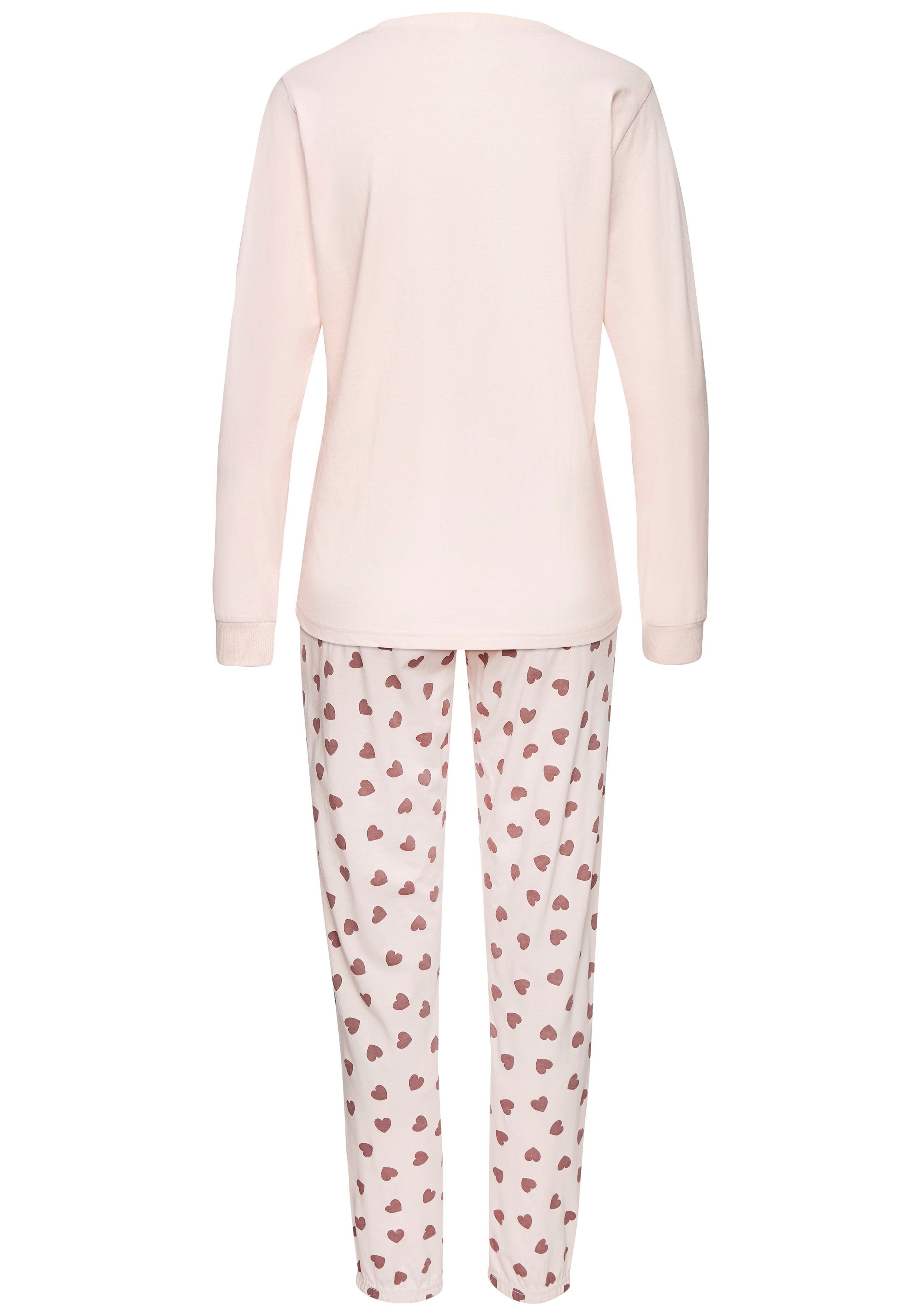 Vivance Dreams by Lascana Pyjama (Set, 2 tlg) mit süßem Herzmuster – Bild 3 von 5