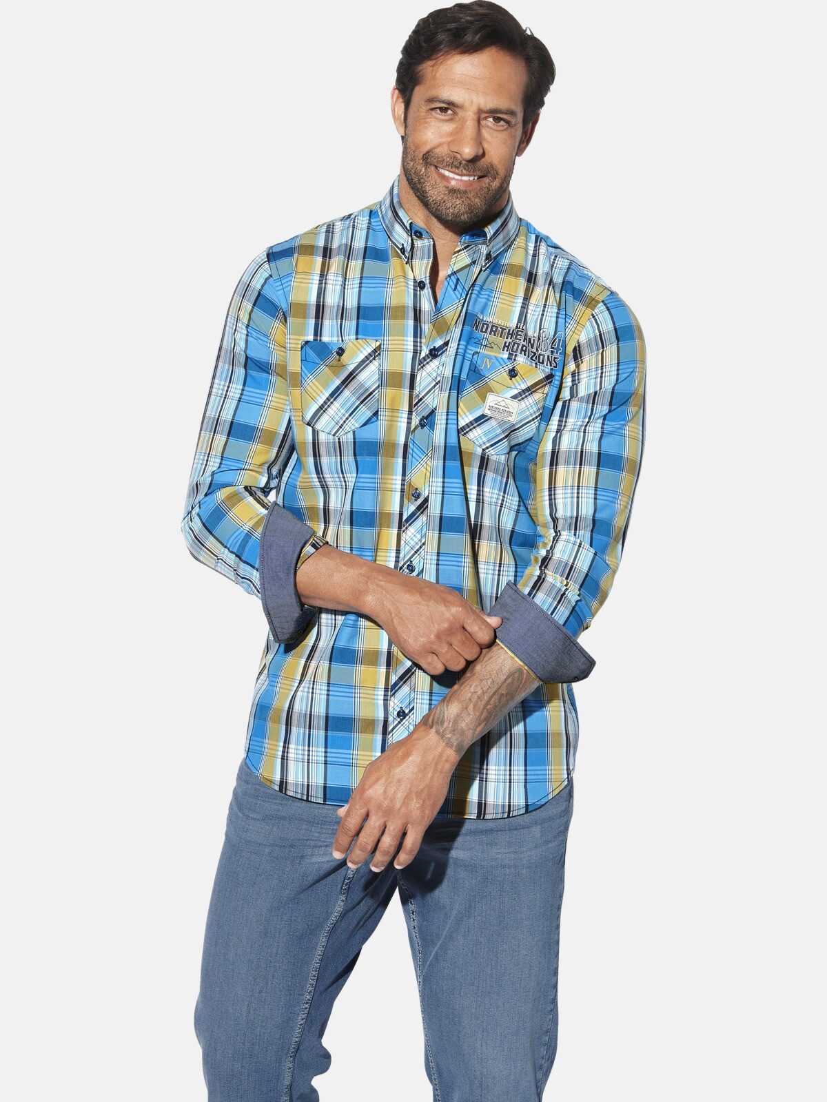 Jan Vanderstorm Langarmhemd JORHEIM mit Brusttaschen günstig online kaufen