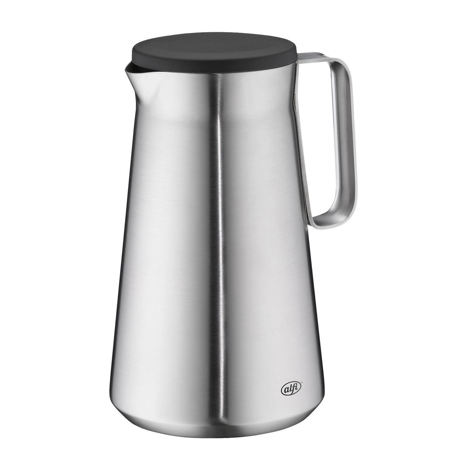 Alfi Isolierkanne DRIVE!, Edelstahl matt, Doppelwandig, 1 l, (1-St), mit Drehverschluss, Spülmaschinenfest, B 14,6 x H 21 x T 12,3 cm