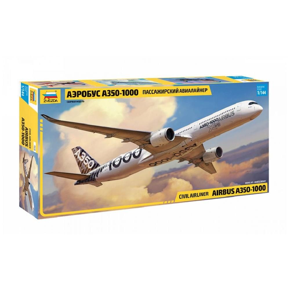 Zvezda Modellbausatz Airbus A-350-1000 / 1:144, Maßstab 1:144