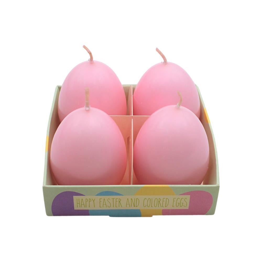 Dekohelden24 Formkerze Osterkerzen in verschiedenen Varianten (4-tlg., 4er Set), Pastellfarben, ideal für Ostern