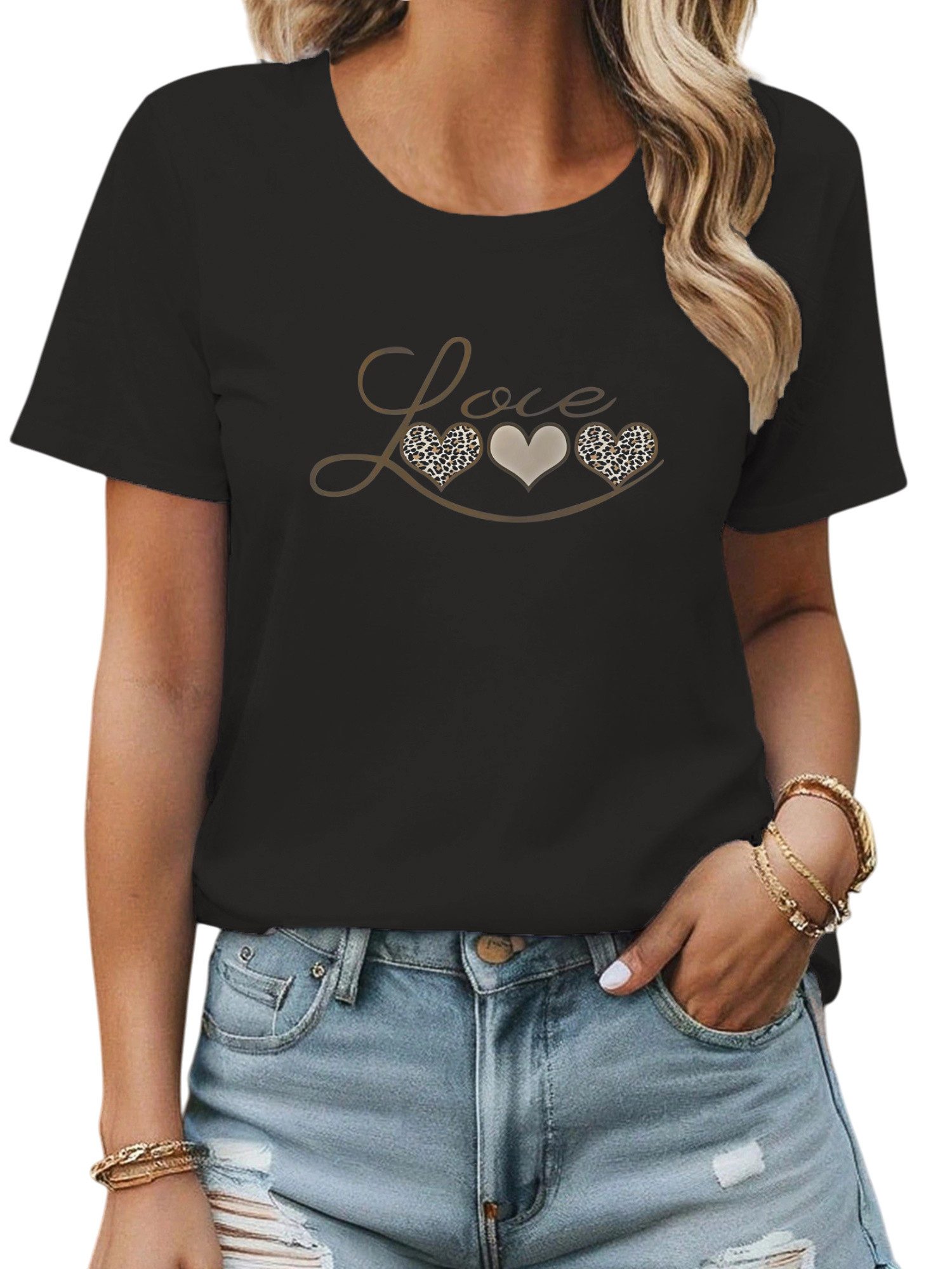PYL Kurzarmshirt Damen Sommershirt Kurzarm mit günstig online kaufen