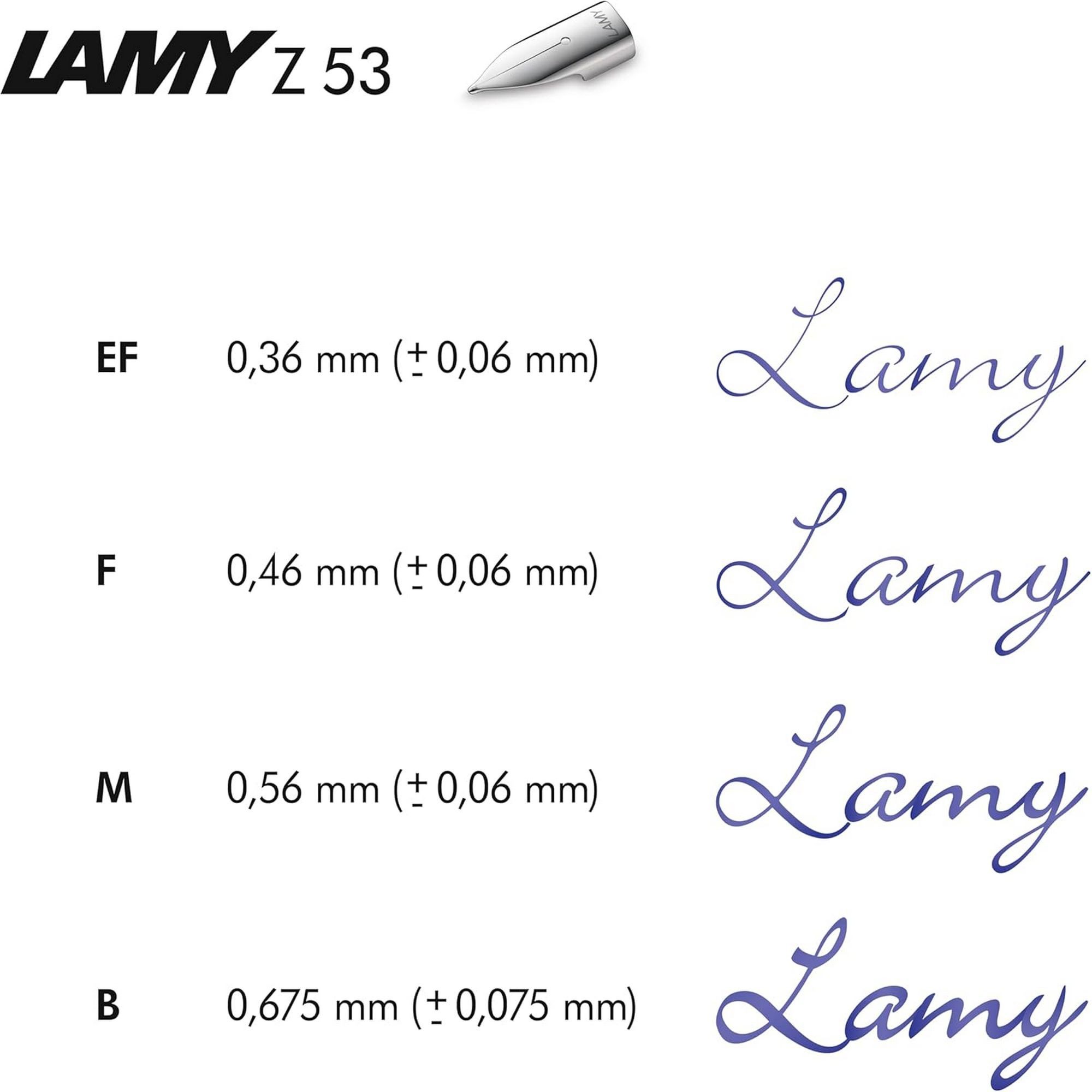LAMY Füller LAMY Z 53 Feder 888 Ersatzfeder aus poliertem Edelstahl silber Stärke