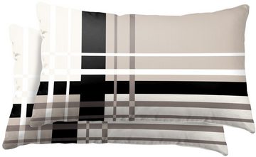 Bettwäsche Adzo, One Home, Microfaser, 6 teilig, grafisch und gestreift, modern inkl. Extra Kissenbezüge 40x80 cm