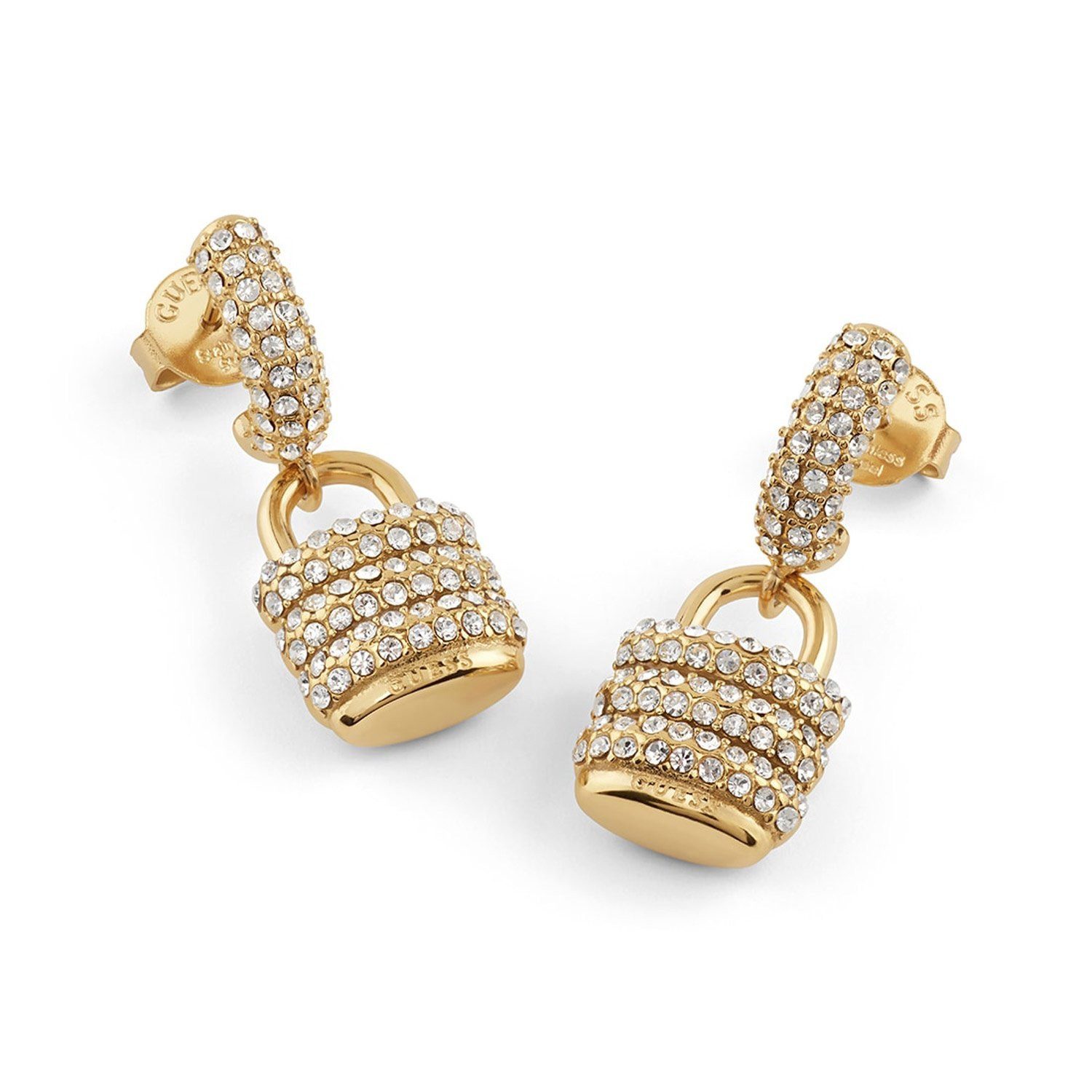 Guess Paar Серьги Damen-Pave Padlock Goldfarben