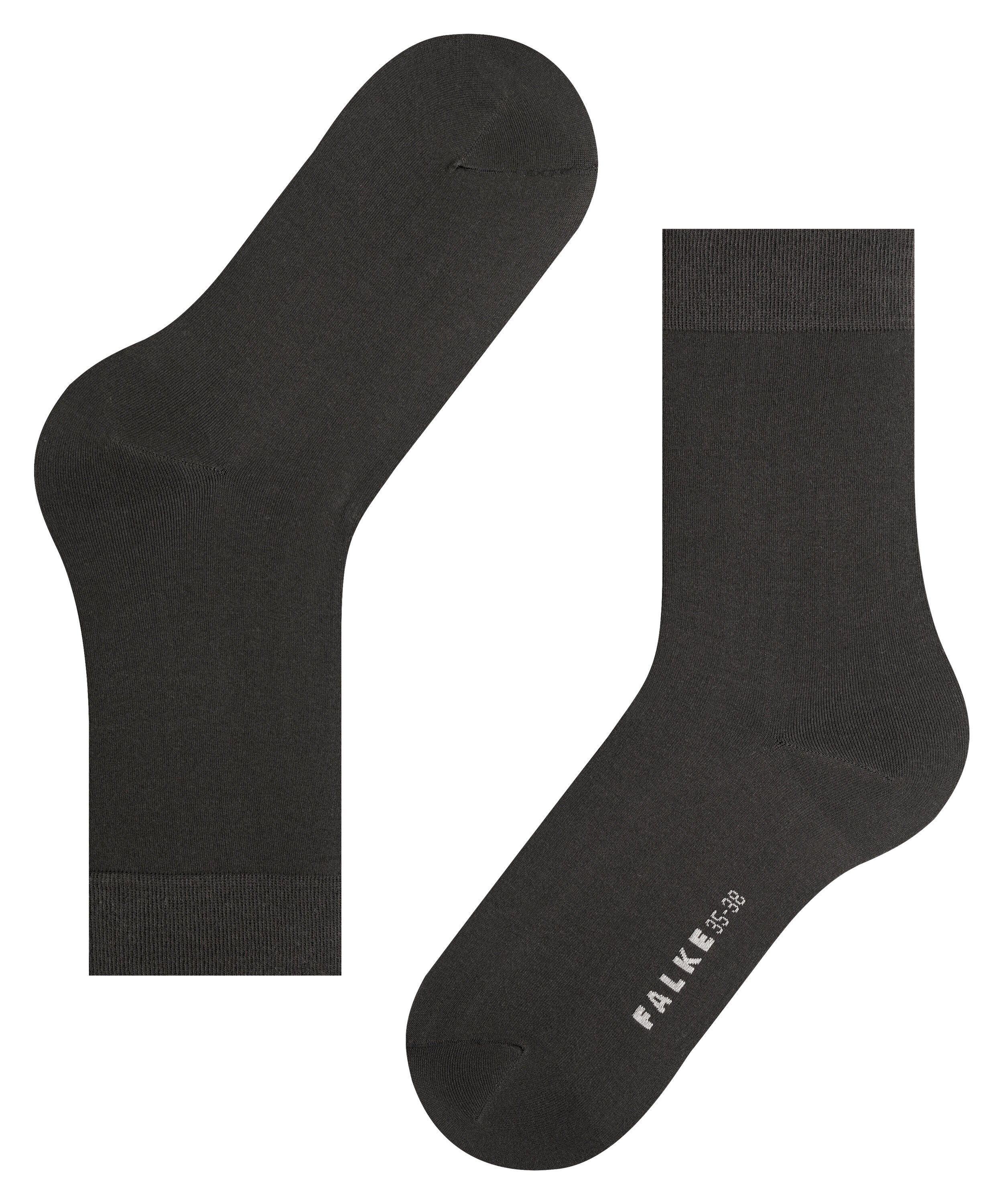 FALKE anthracite Socken Touch (3529) Cotton (1-Paar)
