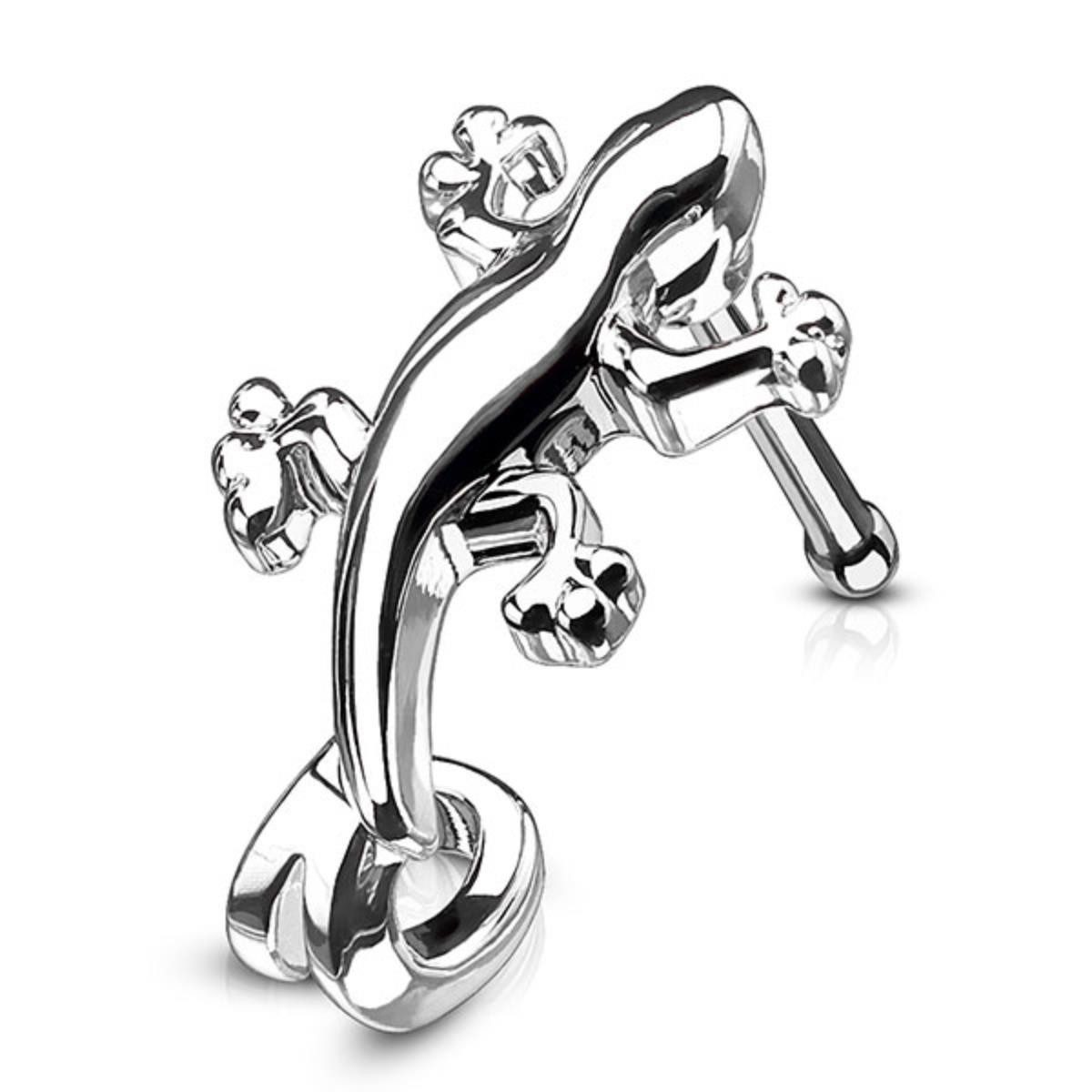 Order & Smile Schmuck Nasenpiercing Nasenstecker „Eidechse“: Nasenpiercing Nasenring 316L