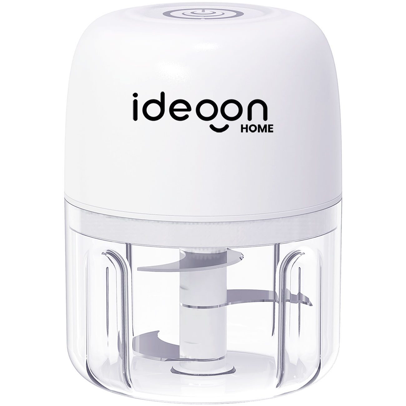 shop'n smile ideoon Zerkleinerer Kabelloser Elektro Multizerkleinerer 250ml 30W Mini-Häcksler, 30 W, Ø9 x H12cm, 2 Edelstahlklingen, 3,7 V Li-Ion-Akku mit 1.200 mAh